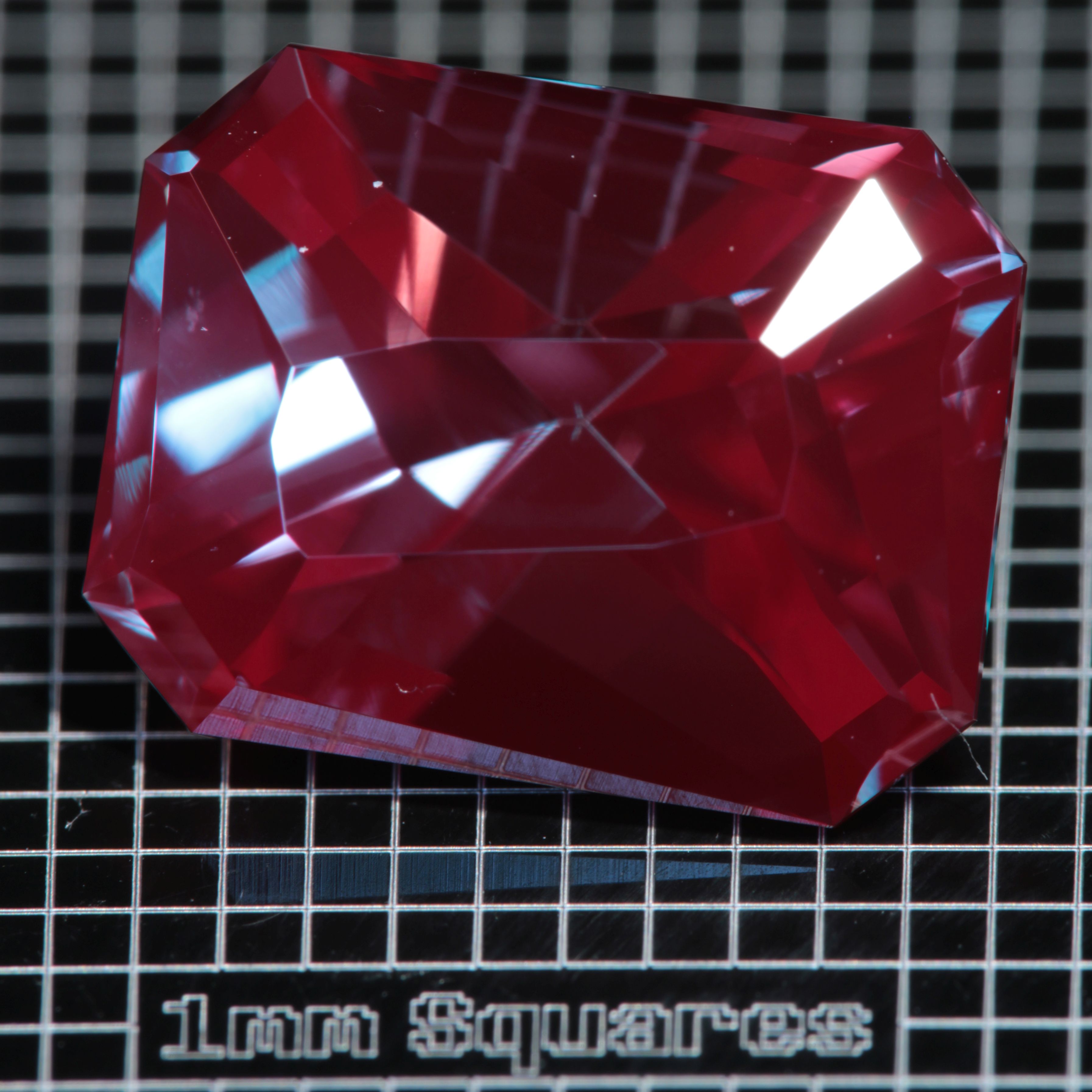 Laser Alexandrite Faceted Stones, Lab Created Red Glow Alexandrite