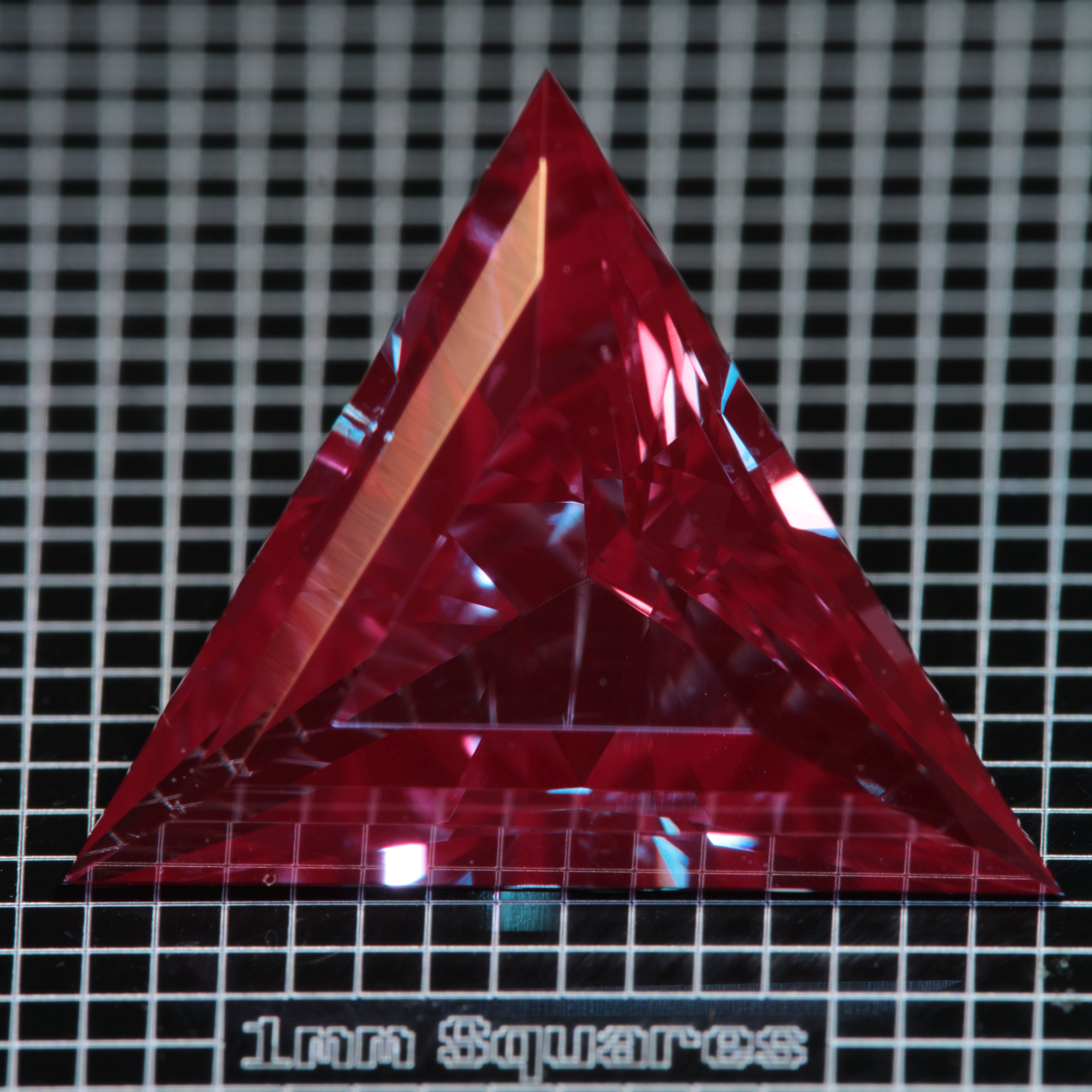 Laser Alexandrite Faceted Stones, Lab Created Red Glow Alexandrite