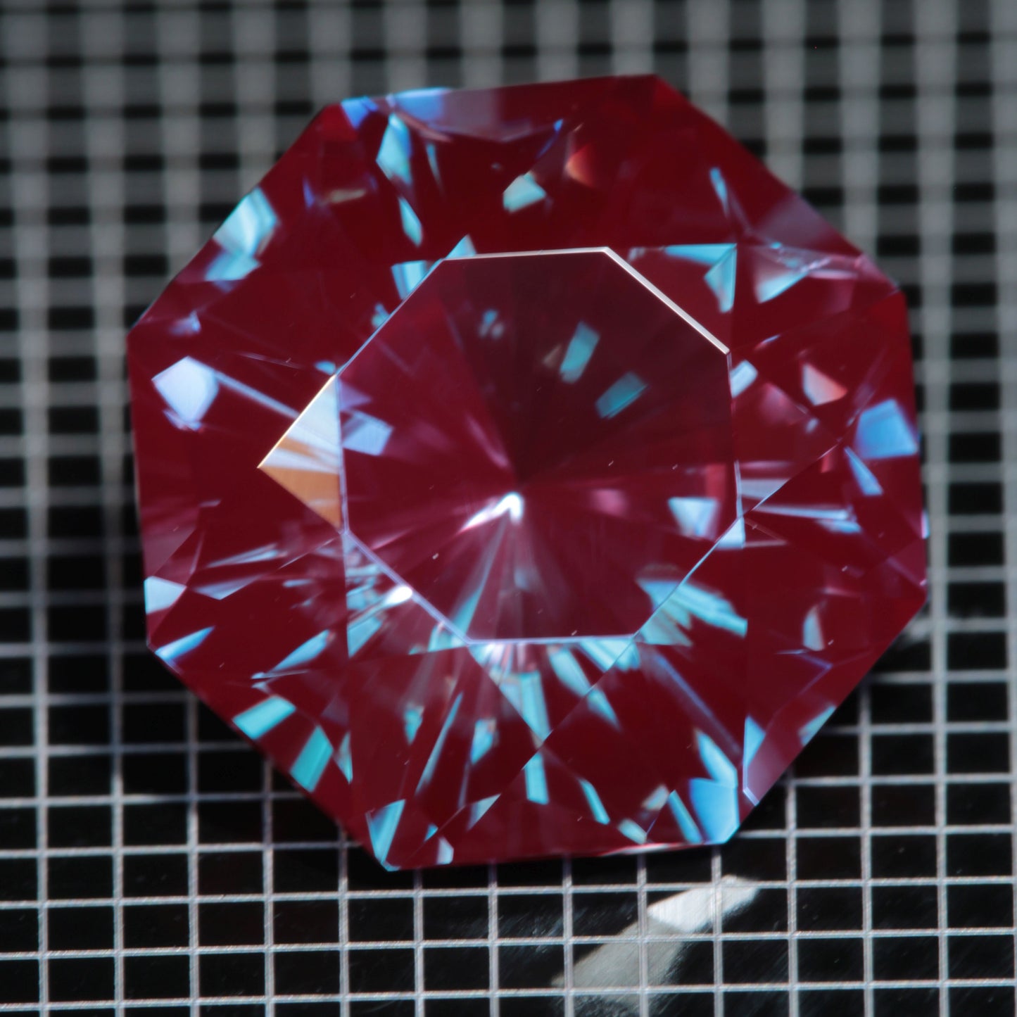 Laser Alexandrite Faceted Stones, Lab Created Red Glow Alexandrite