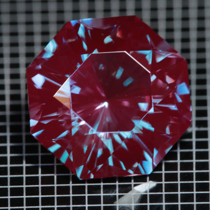 Laser Alexandrite Faceted Stones, Lab Created Red Glow Alexandrite