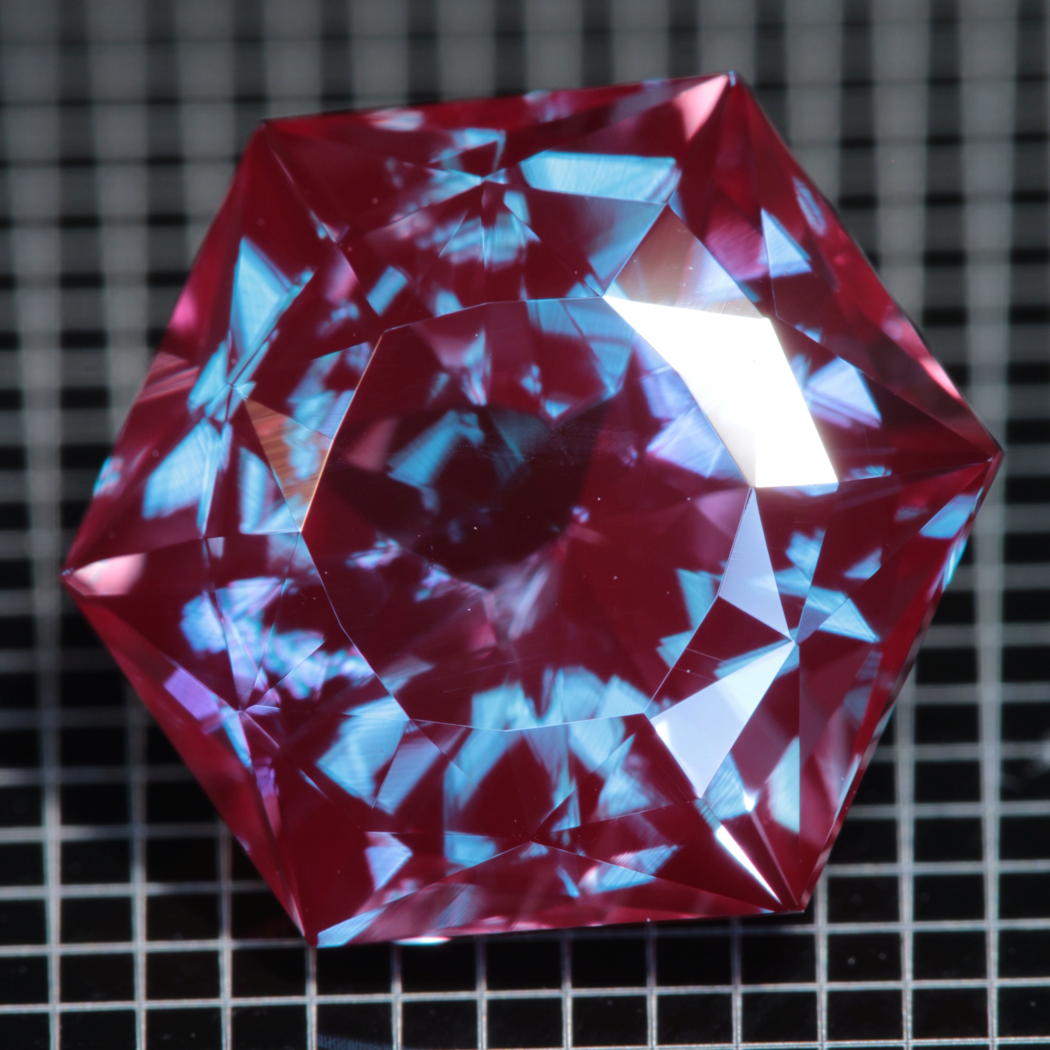 Laser Alexandrite Faceted Stones, Lab Created Red Glow Alexandrite