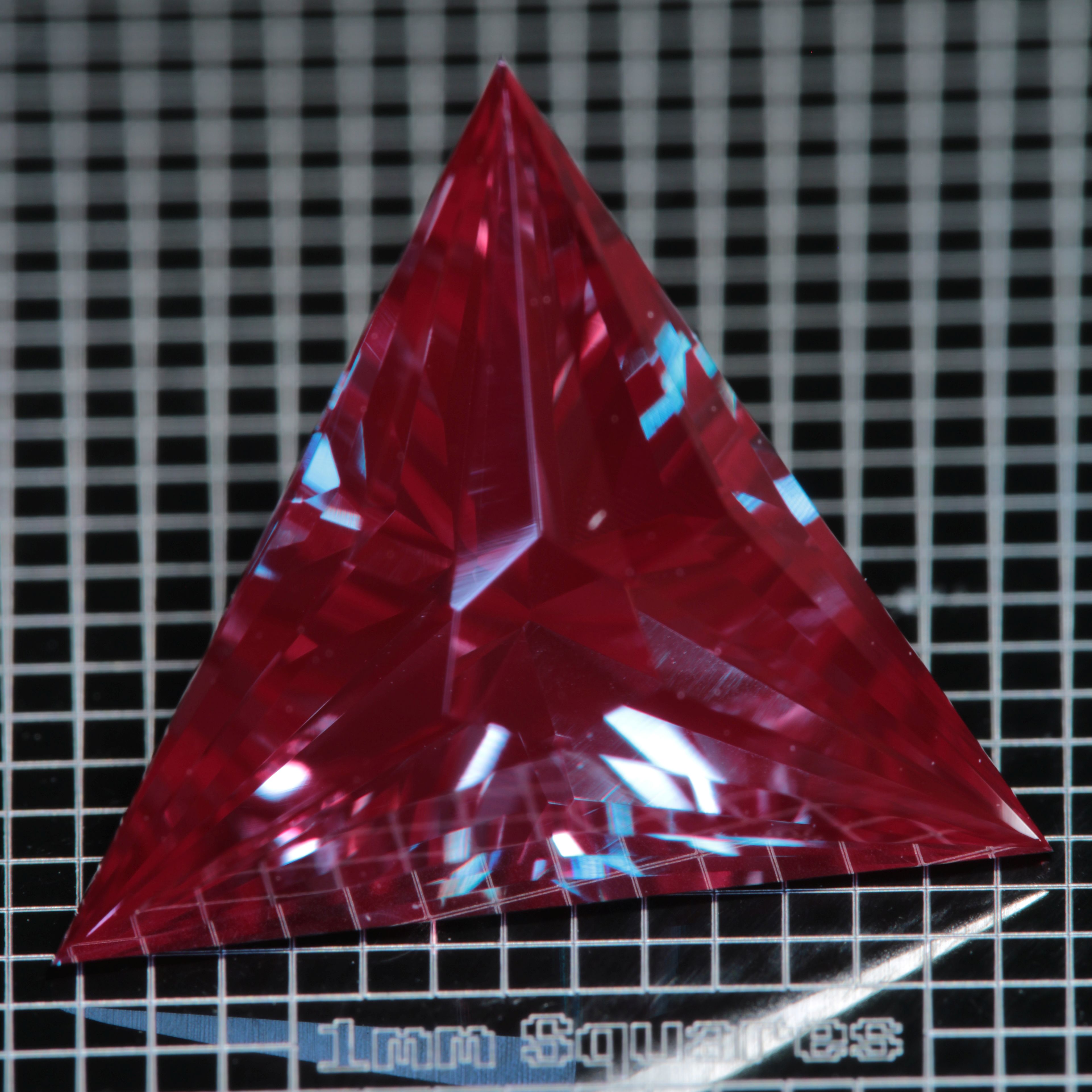 Laser Alexandrite Faceted Stones, Lab Created Red Glow Alexandrite