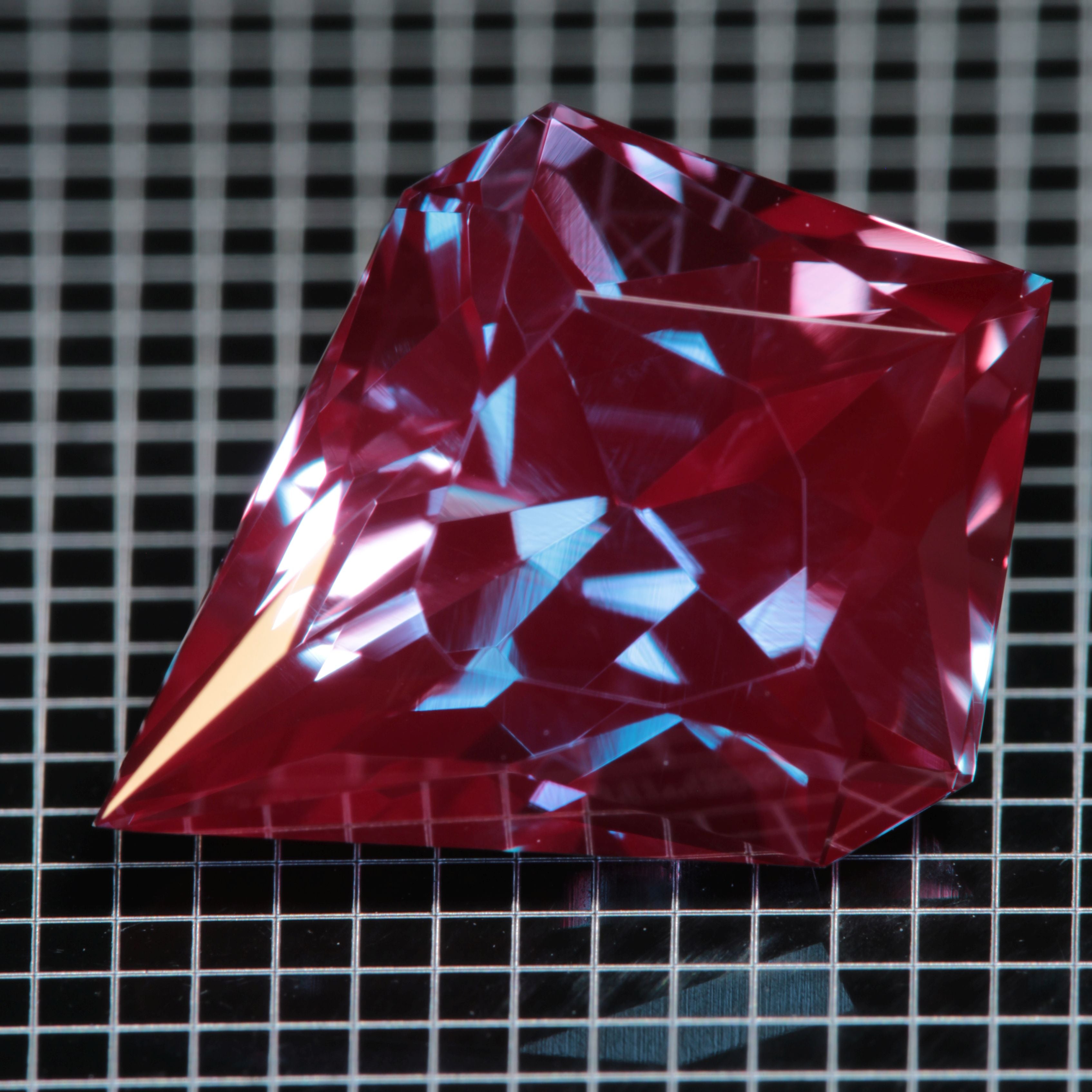 Laser Alexandrite Faceted Stones, Lab Created Red Glow Alexandrite