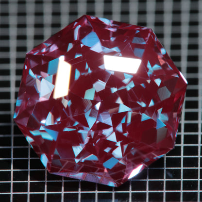 Laser Alexandrite Faceted Stones, Lab Created Red Glow Alexandrite