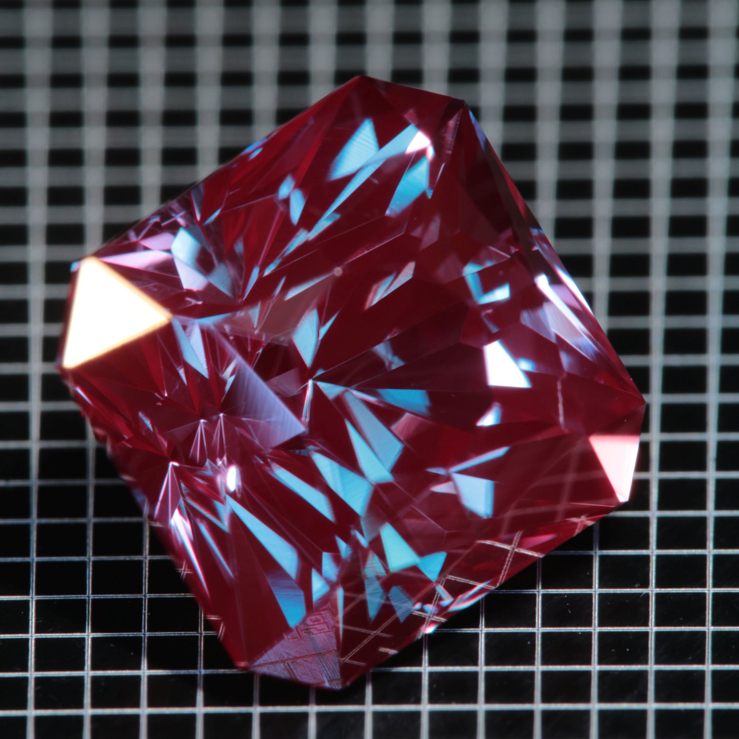 Laser Alexandrite Faceted Stones, Lab Created Red Glow Alexandrite