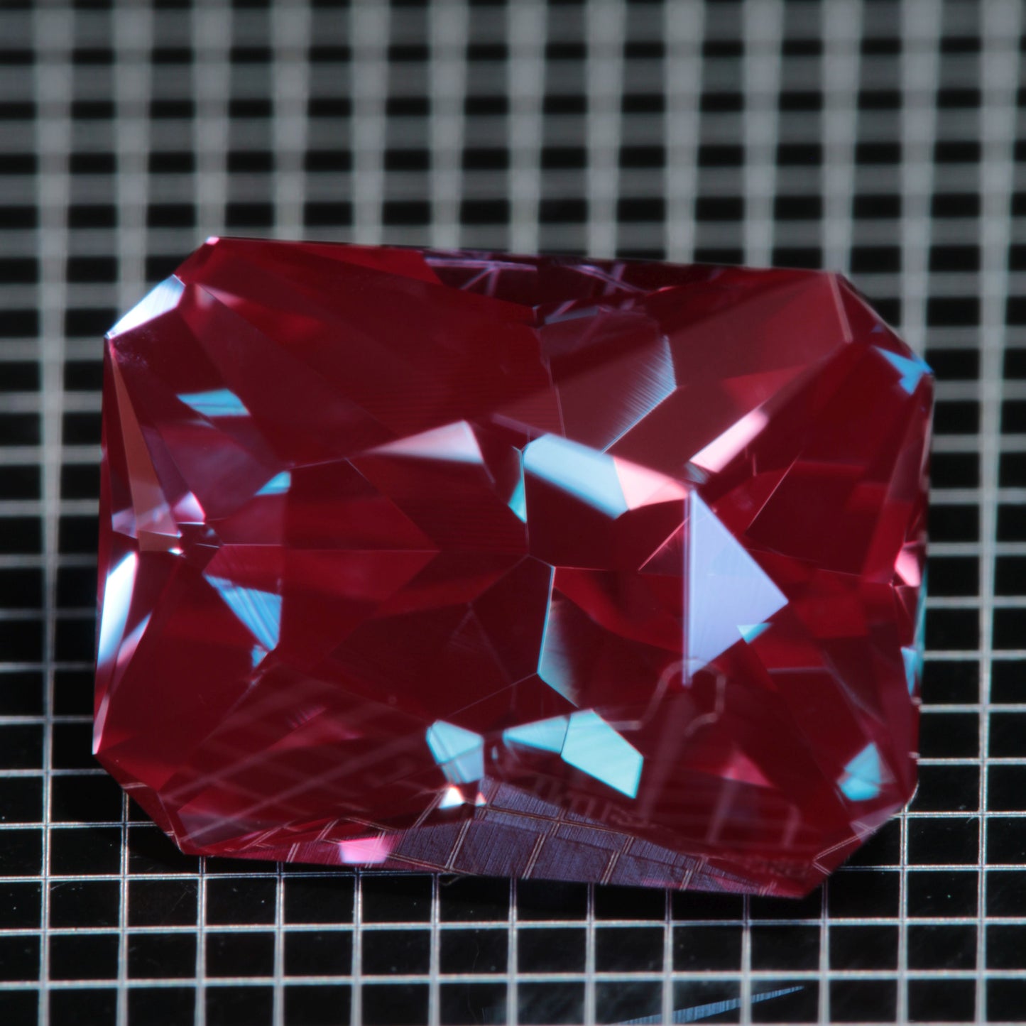 Laser Alexandrite Faceted Stones, Lab Created Red Glow Alexandrite