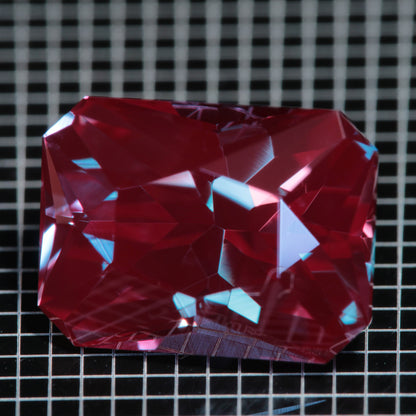 Laser Alexandrite Faceted Stones, Lab Created Red Glow Alexandrite
