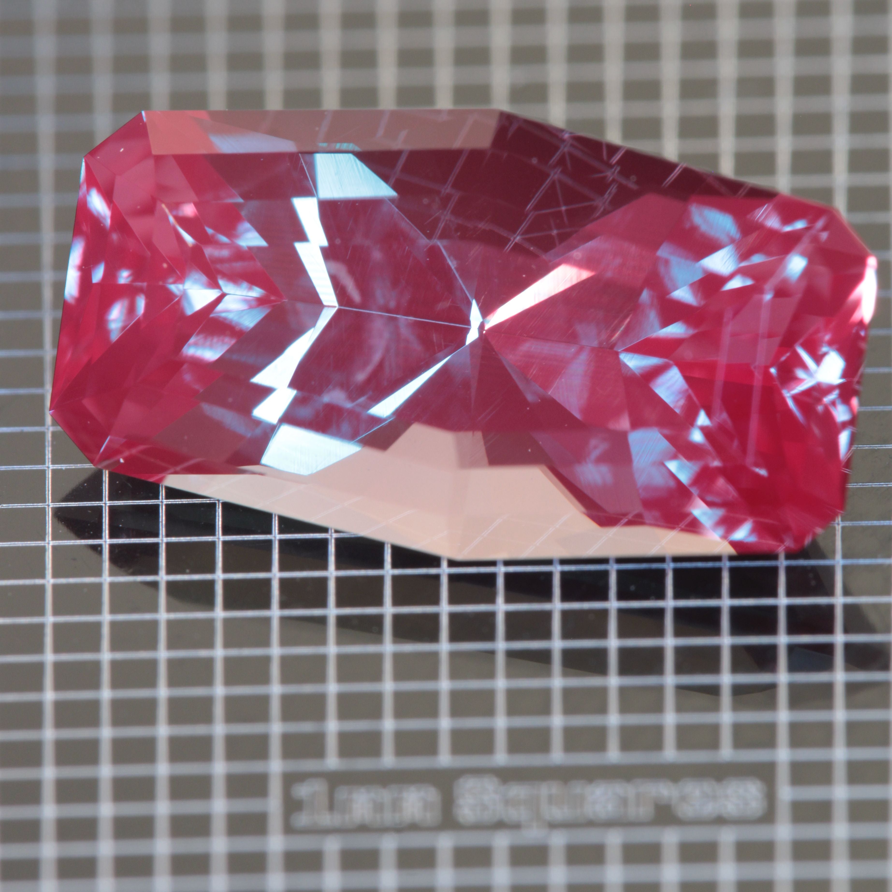 Laser Alexandrite Faceted Stones, Lab Created Red Glow Alexandrite