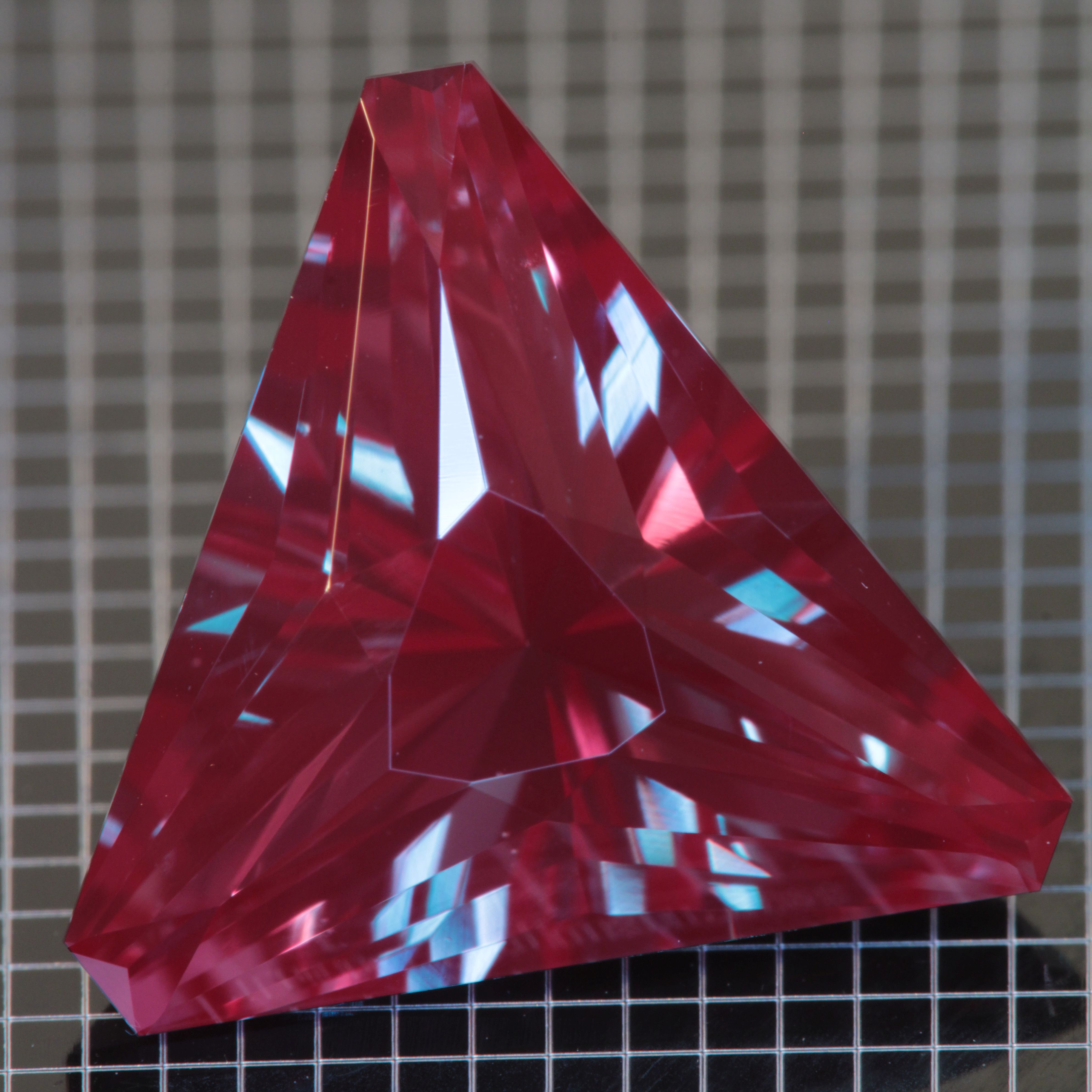 Laser Alexandrite Faceted Stones, Lab Created Red Glow Alexandrite