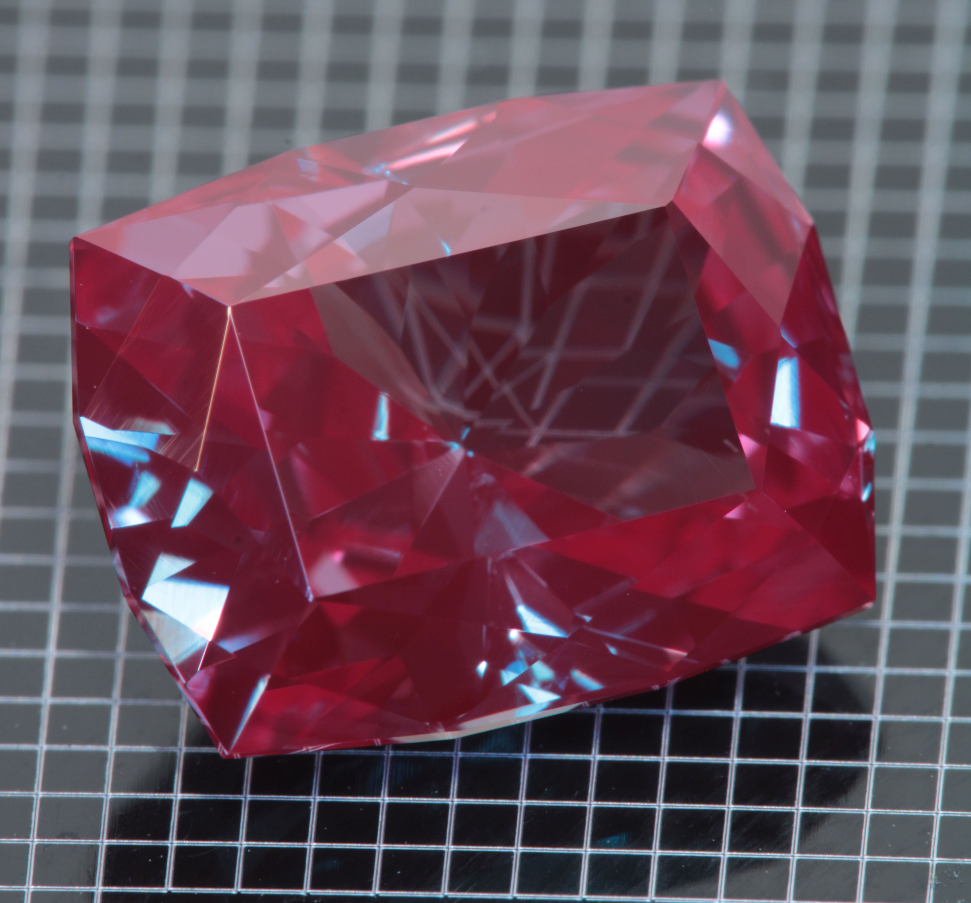 Laser Alexandrite Faceted Stones, Lab Created Red Glow Alexandrite