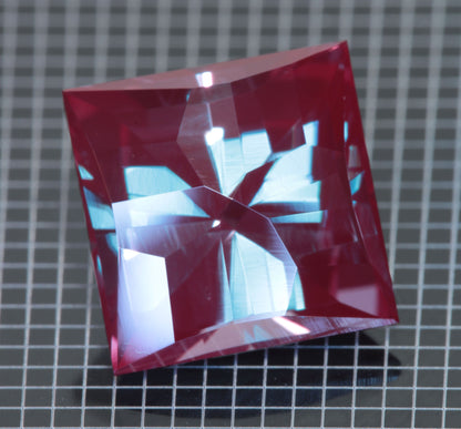 Laser Alexandrite Faceted Stones, Lab Created Red Glow Alexandrite