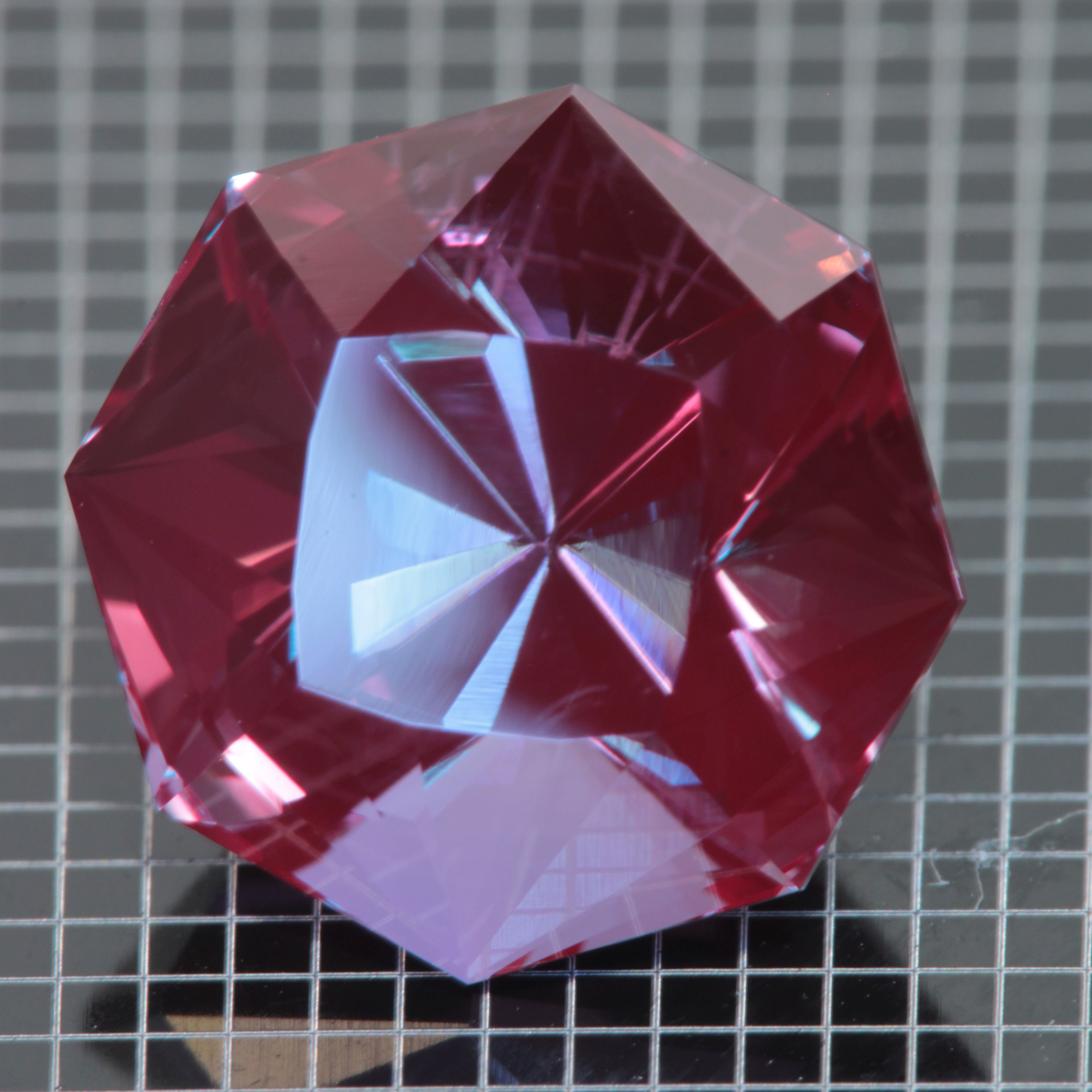 Laser Alexandrite Faceted Stones, Lab Created Red Glow Alexandrite