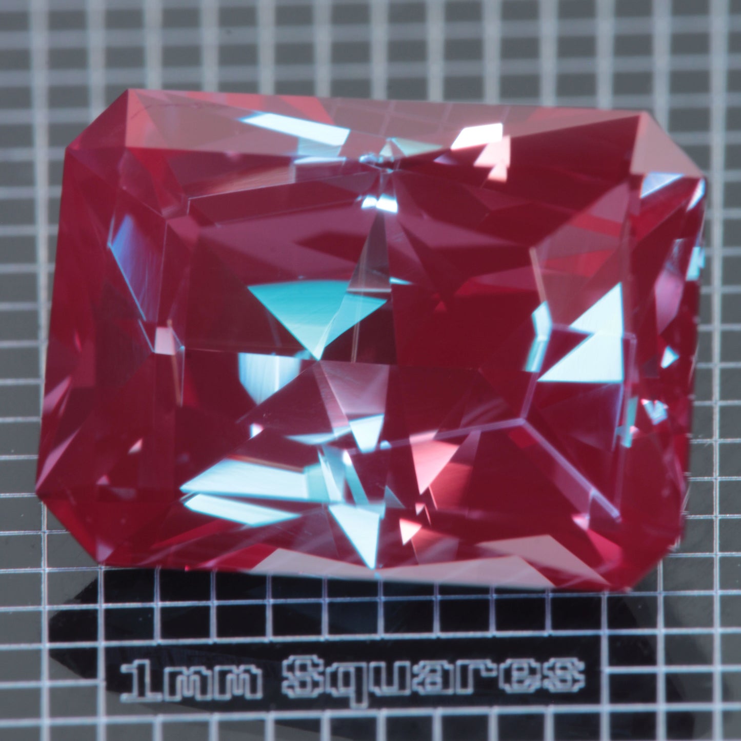Laser Alexandrite Faceted Stones, Lab Created Red Glow Alexandrite