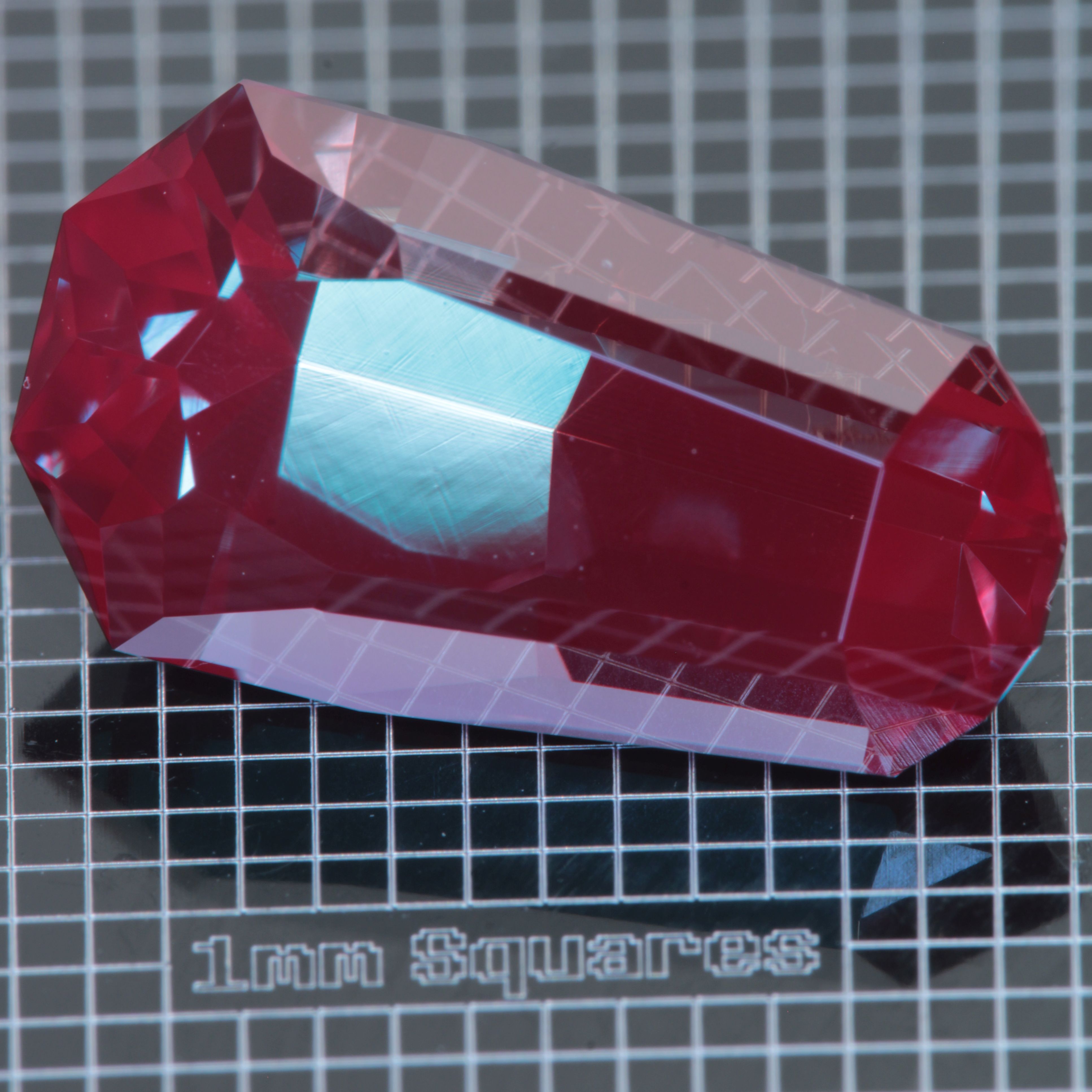 Laser Alexandrite Faceted Stones, Lab Created Red Glow Alexandrite