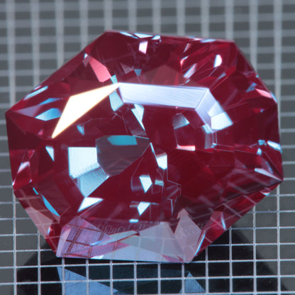 Laser Alexandrite Faceted Stones, Lab Created Red Glow Alexandrite