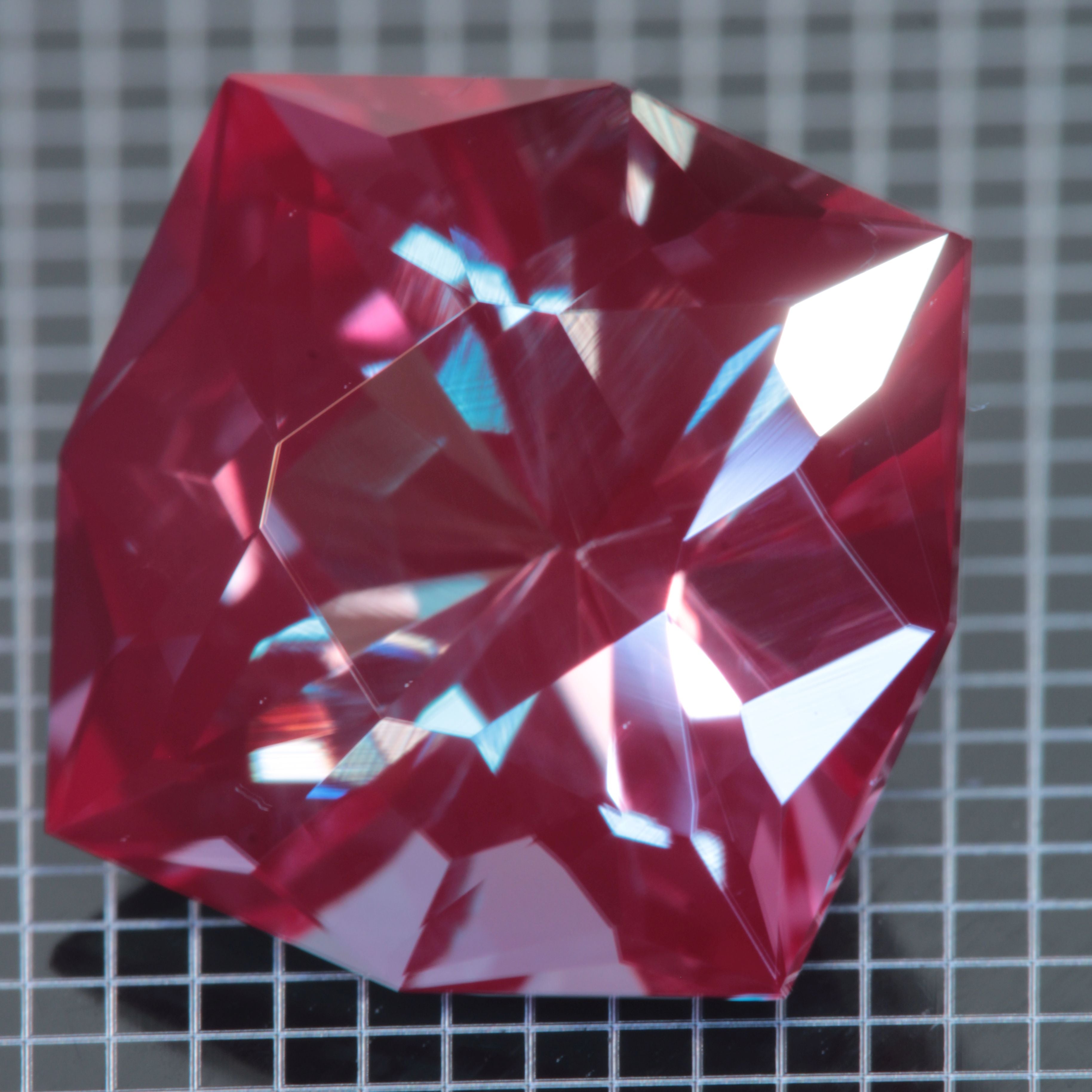 Laser Alexandrite Faceted Stones, Lab Created Red Glow Alexandrite