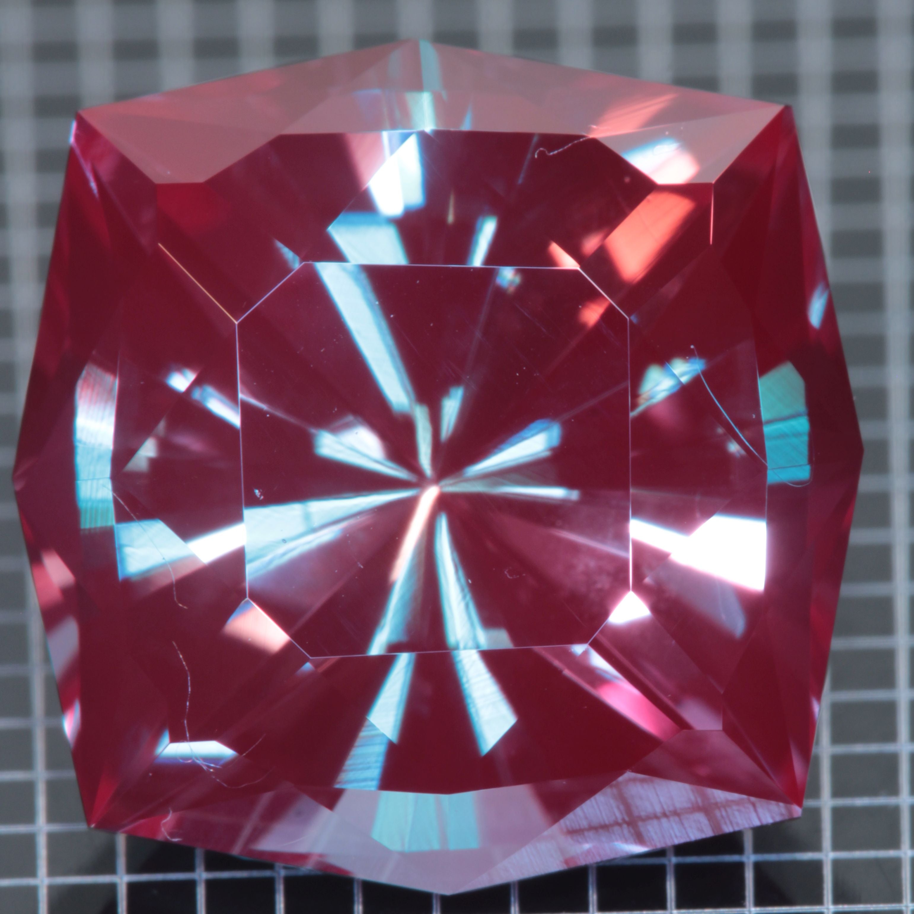 Laser Alexandrite Faceted Stones, Lab Created Red Glow Alexandrite