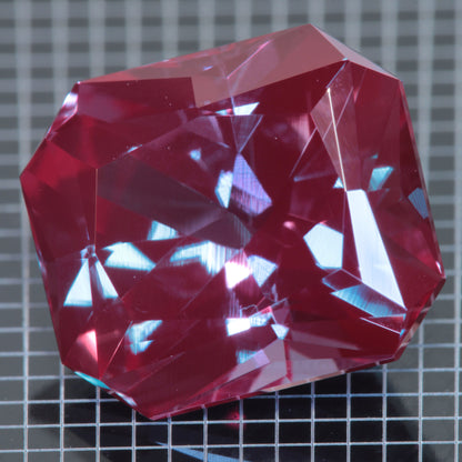 Laser Alexandrite Faceted Stones, Lab Created Red Glow Alexandrite