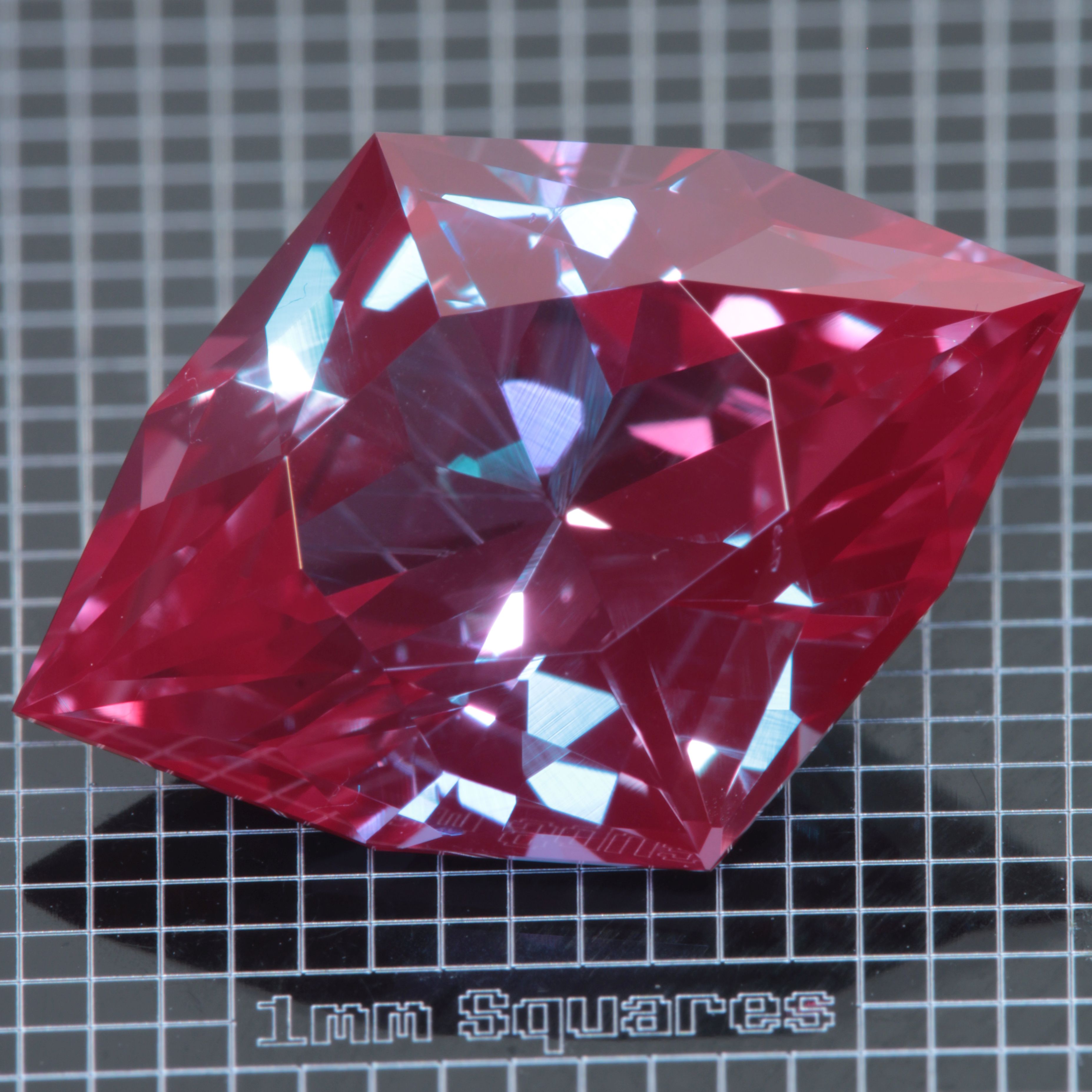 Laser Alexandrite Faceted Stones, Lab Created Red Glow Alexandrite