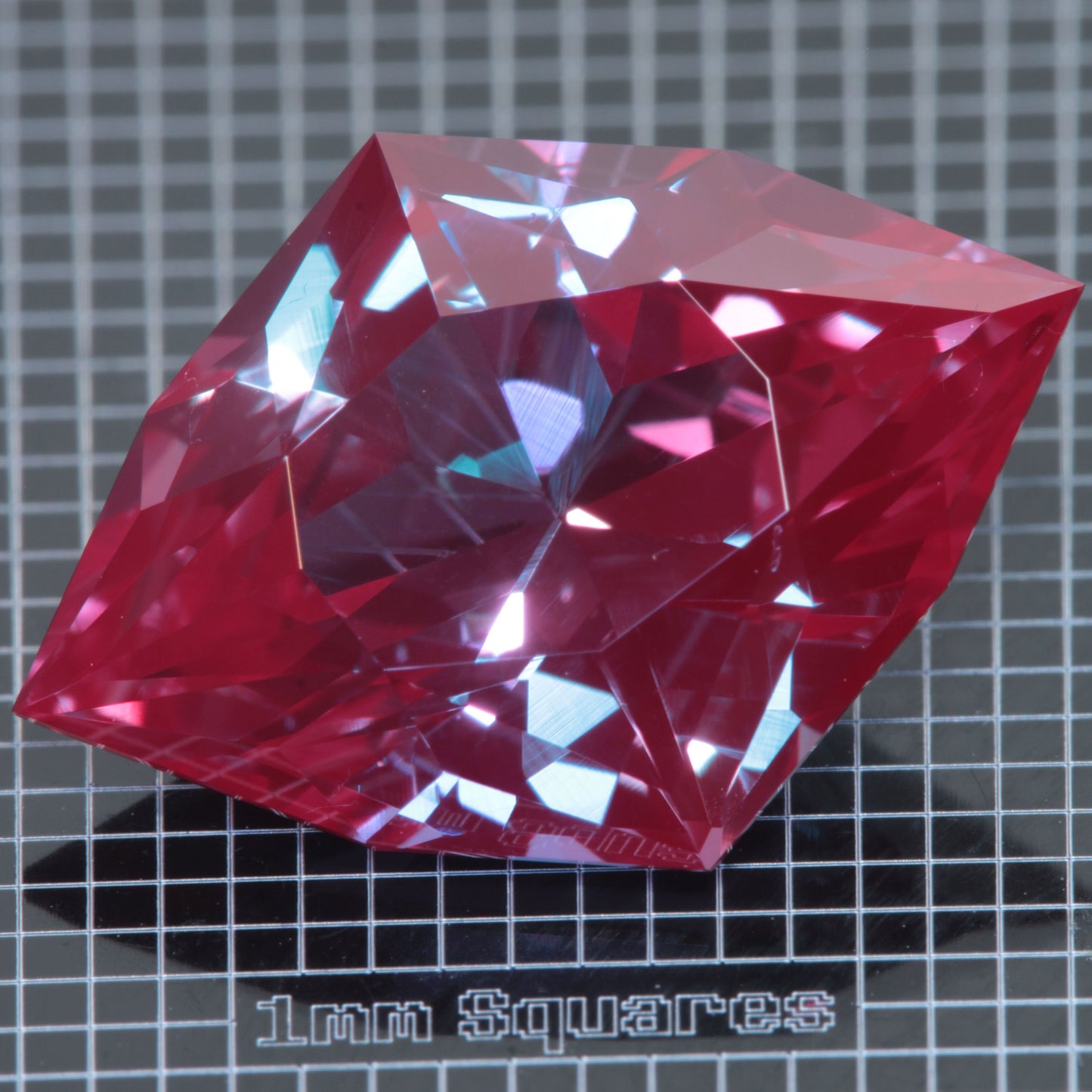 Laser Alexandrite Faceted Stones, Lab Created Red Glow Alexandrite