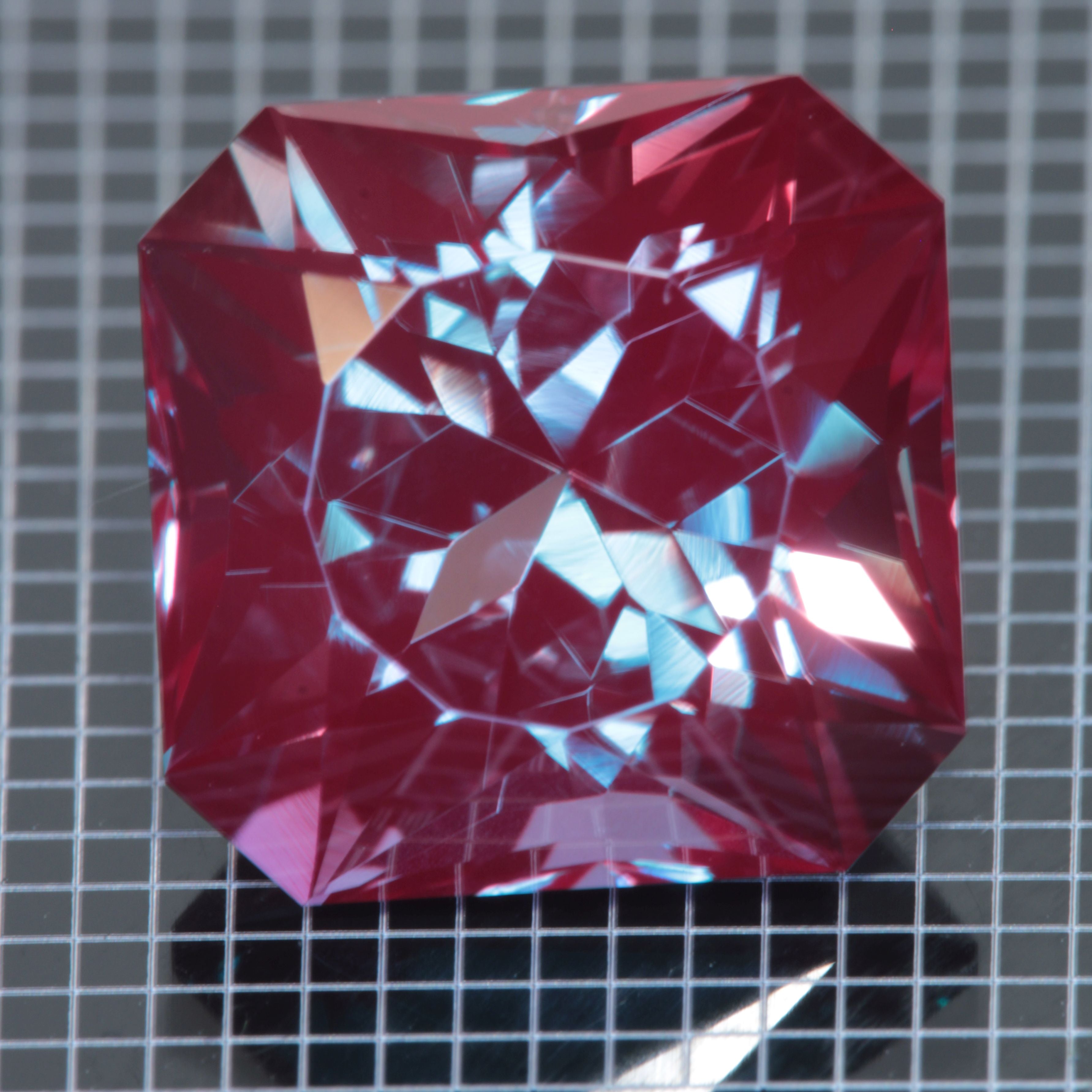 Laser Alexandrite Faceted Stones, Lab Created Red Glow Alexandrite
