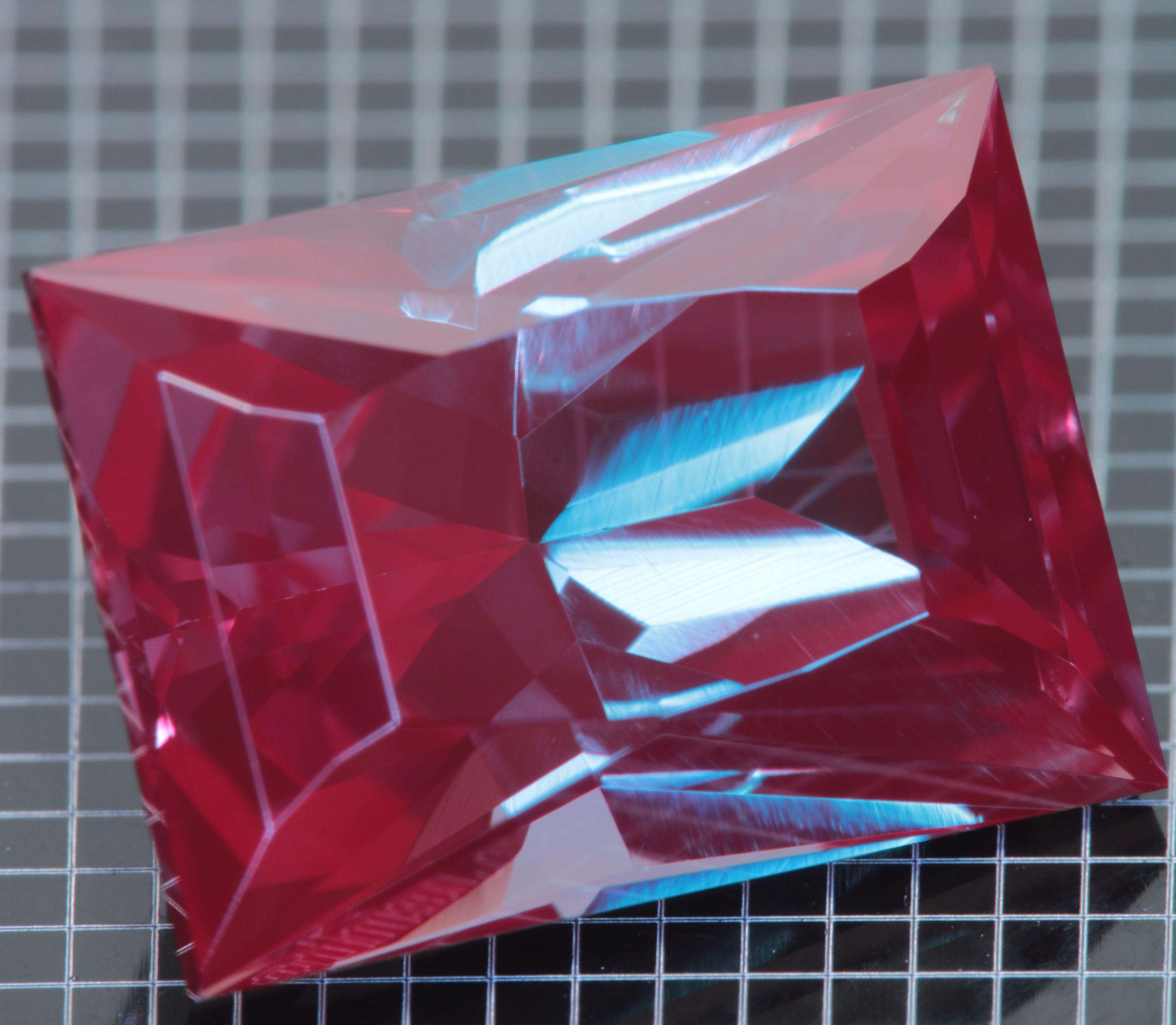 Laser Alexandrite Faceted Stones, Lab Created Red Glow Alexandrite