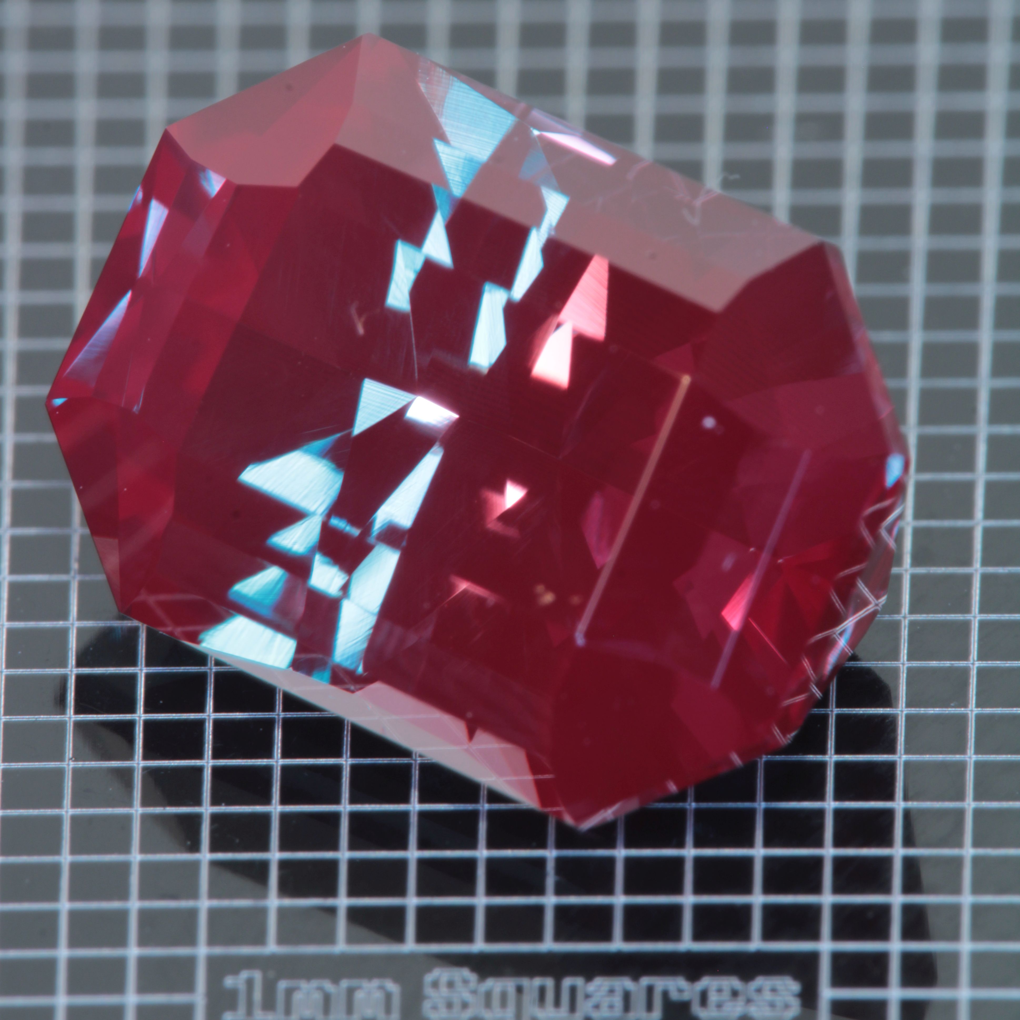 Laser Alexandrite Faceted Stones, Lab Created Red Glow Alexandrite
