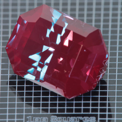 Laser Alexandrite Faceted Stones, Lab Created Red Glow Alexandrite