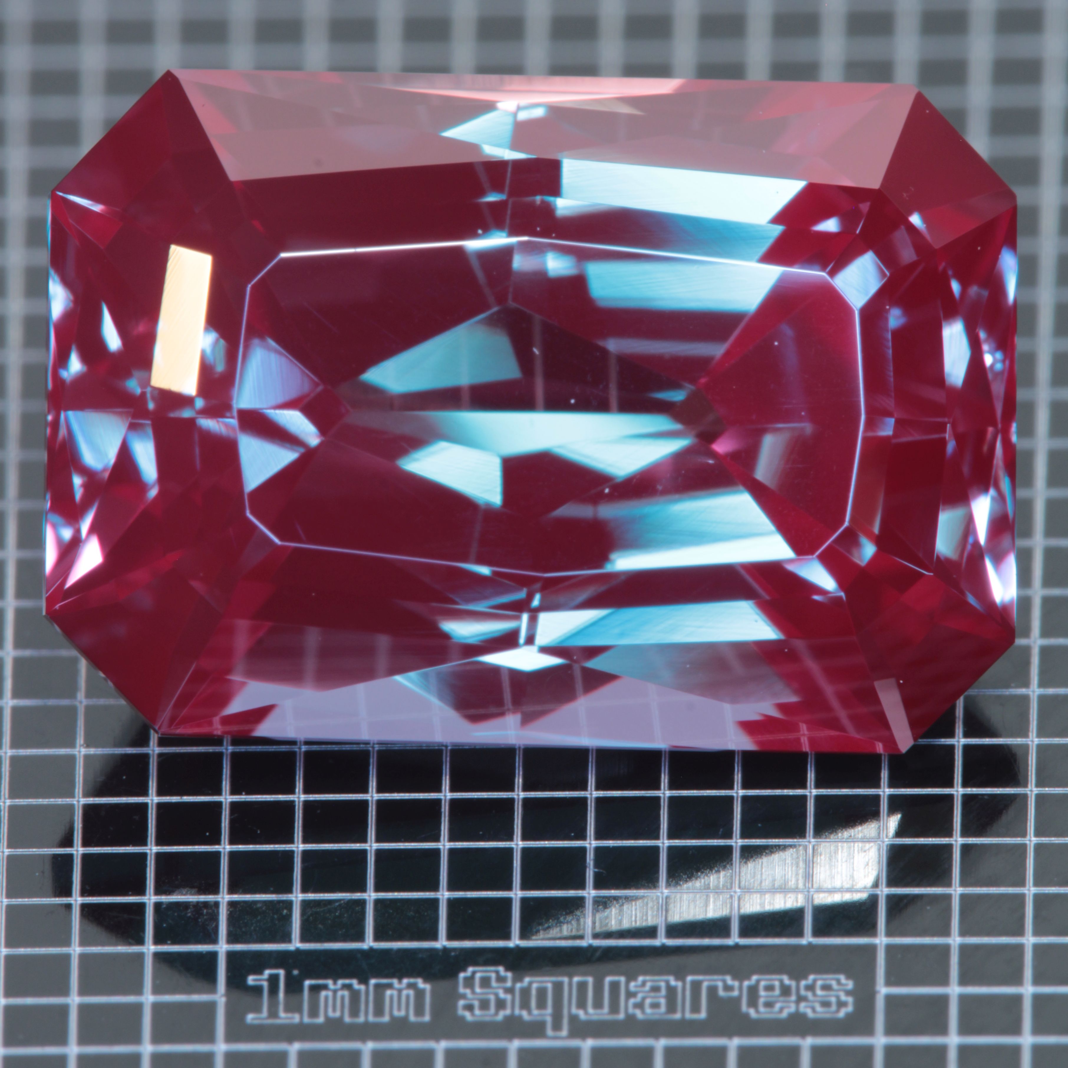 Laser Alexandrite Faceted Stones, Lab Created Red Glow Alexandrite