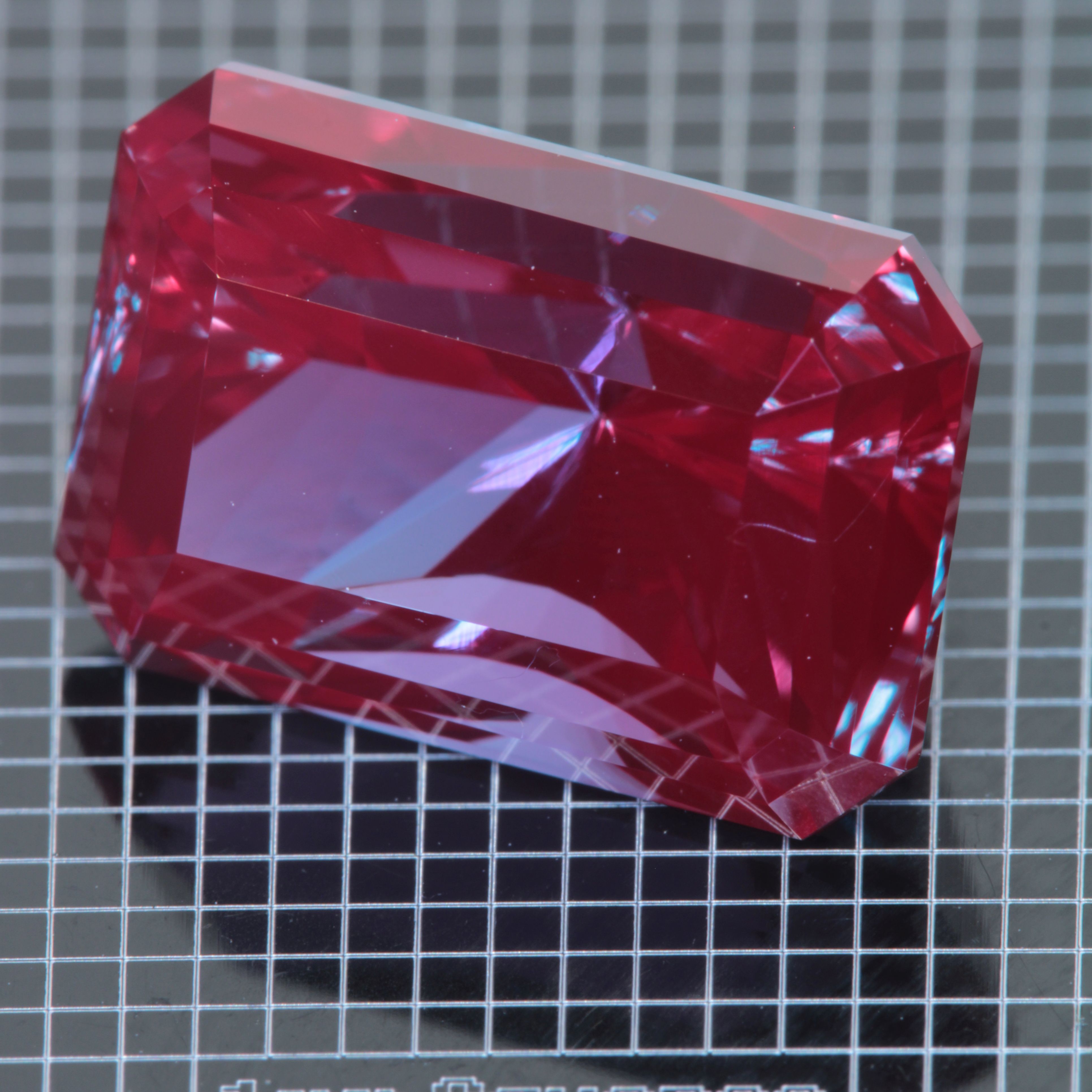 Laser Alexandrite Faceted Stones, Lab Created Red Glow Alexandrite