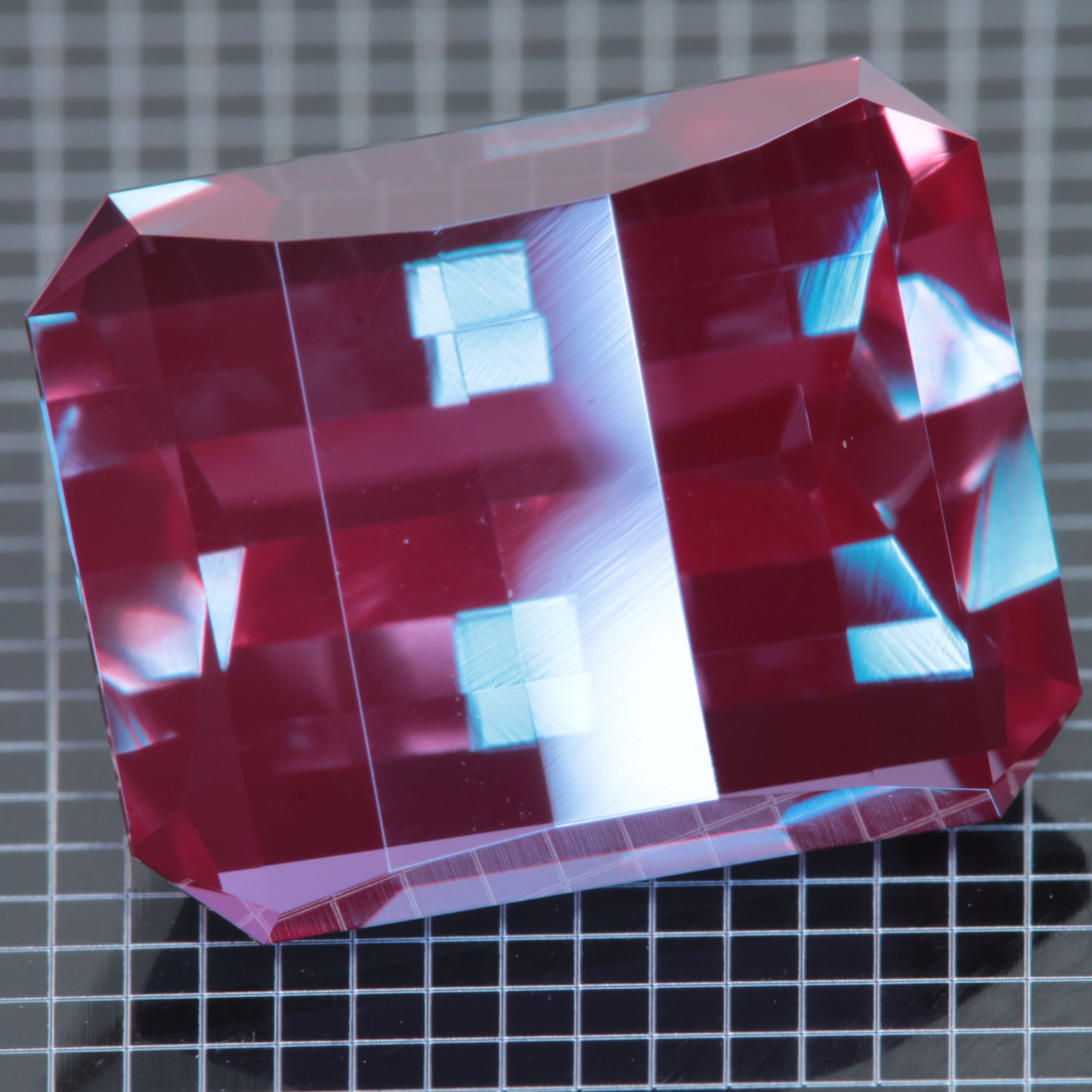 Laser Alexandrite Faceted Stones, Lab Created Red Glow Alexandrite