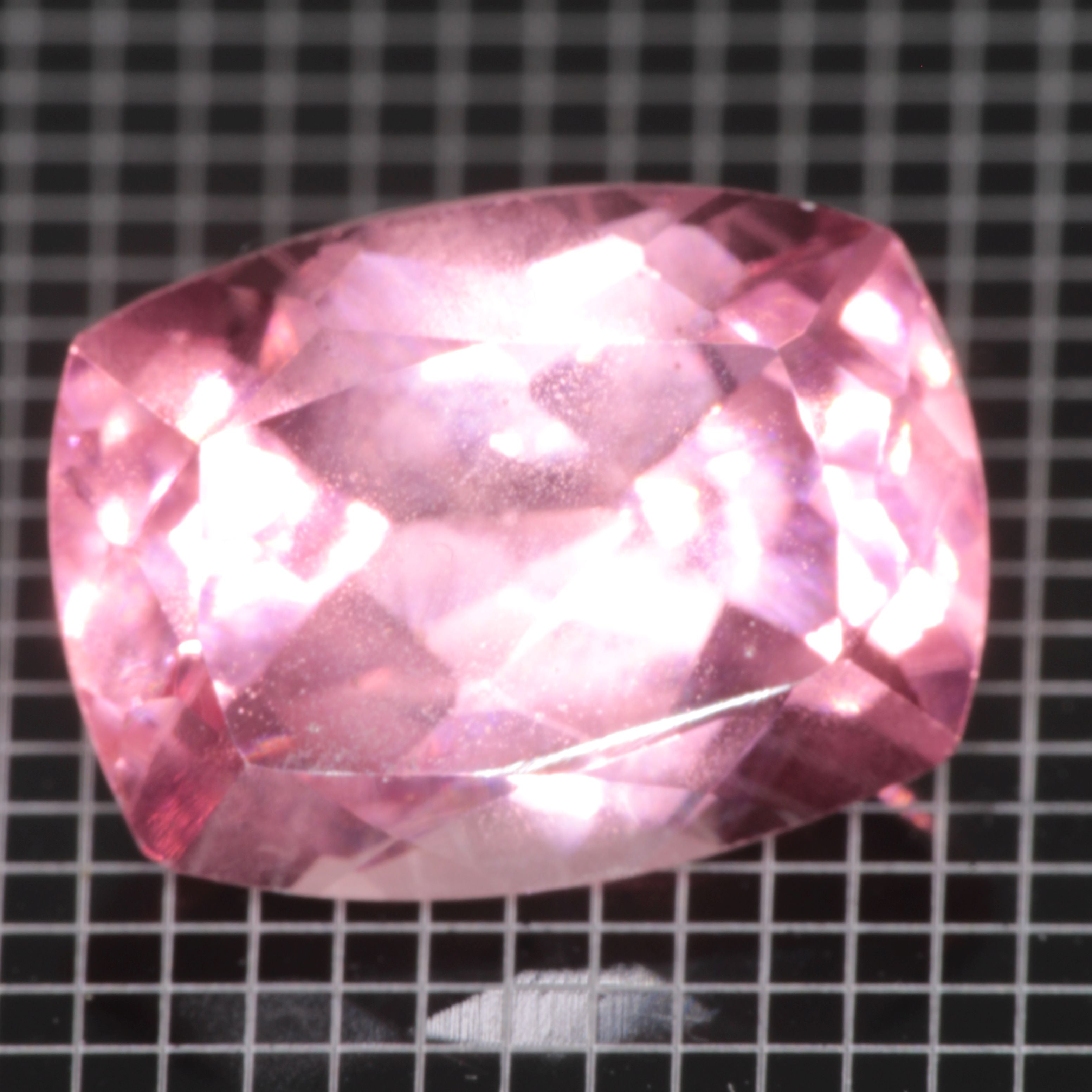 Bubbly Laser Ti:Sapphire Gems, Titanium Strawberry Sapphire Cut Stones