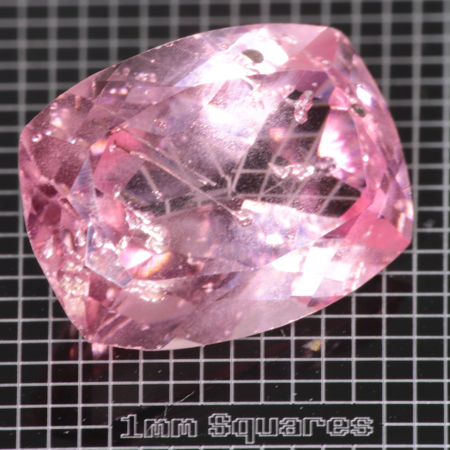 Bubbly Laser Ti:Sapphire Gems, Titanium Strawberry Sapphire Cut Stones