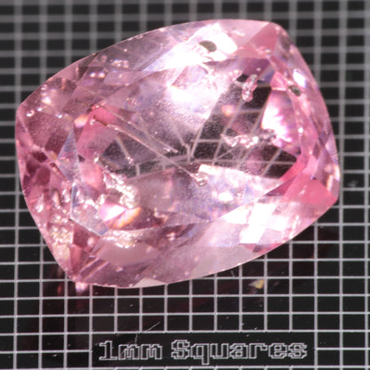 Bubbly Laser Ti:Sapphire Gems, Titanium Strawberry Sapphire Cut Stones