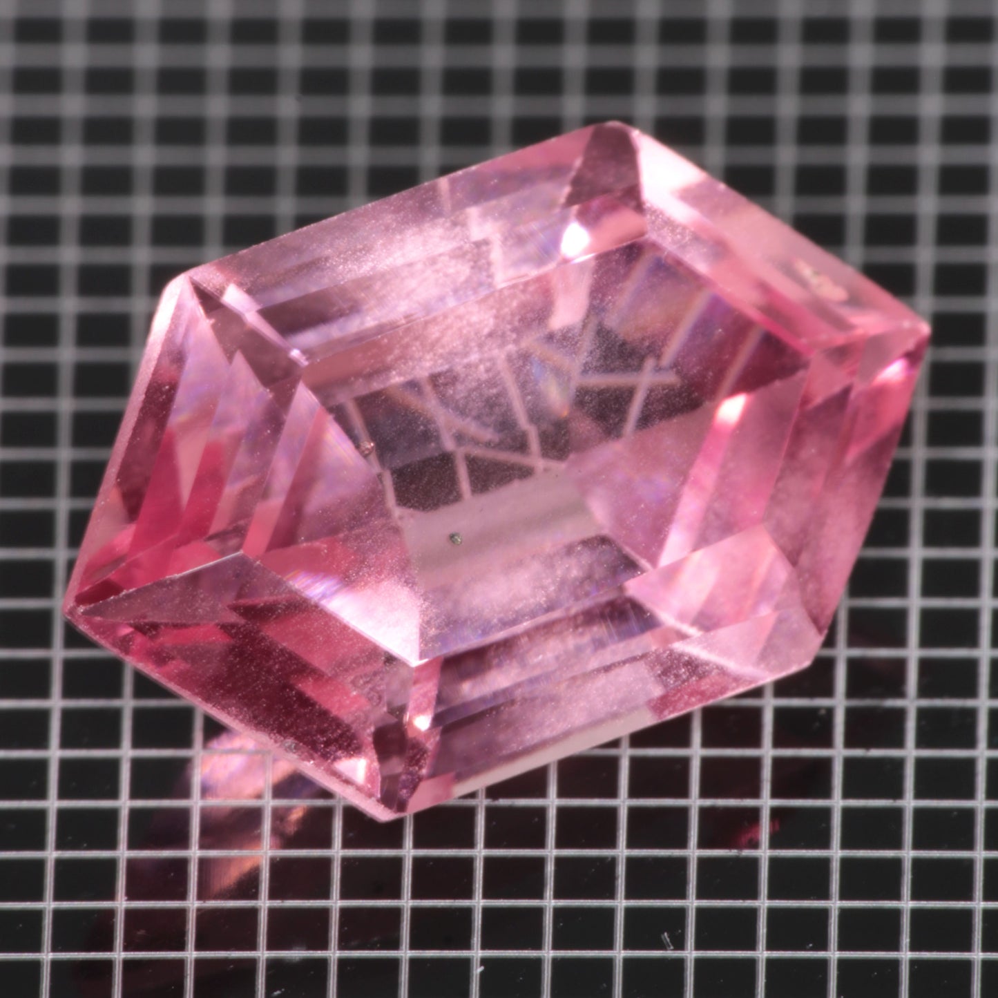 Bubbly Laser Ti:Sapphire Gems, Titanium Strawberry Sapphire Cut Stones