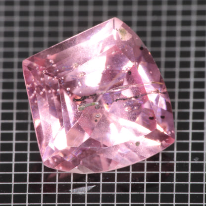 Bubbly Laser Ti:Sapphire Gems, Titanium Strawberry Sapphire Cut Stones