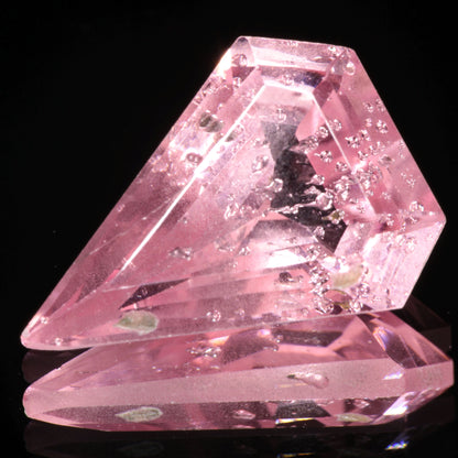 Bubbly Laser Ti:Sapphire Gems, Titanium Strawberry Sapphire Cut Stones