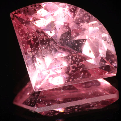 Bubbly Laser Ti:Sapphire Gems, Titanium Strawberry Sapphire Cut Stones