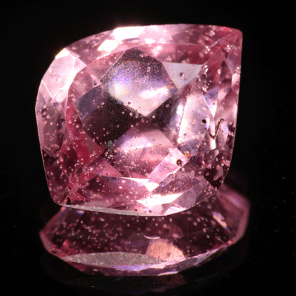 Bubbly Laser Ti:Sapphire Gems, Titanium Strawberry Sapphire Cut Stones