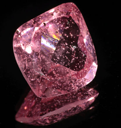 Bubbly Laser Ti:Sapphire Gems, Titanium Strawberry Sapphire Cut Stones