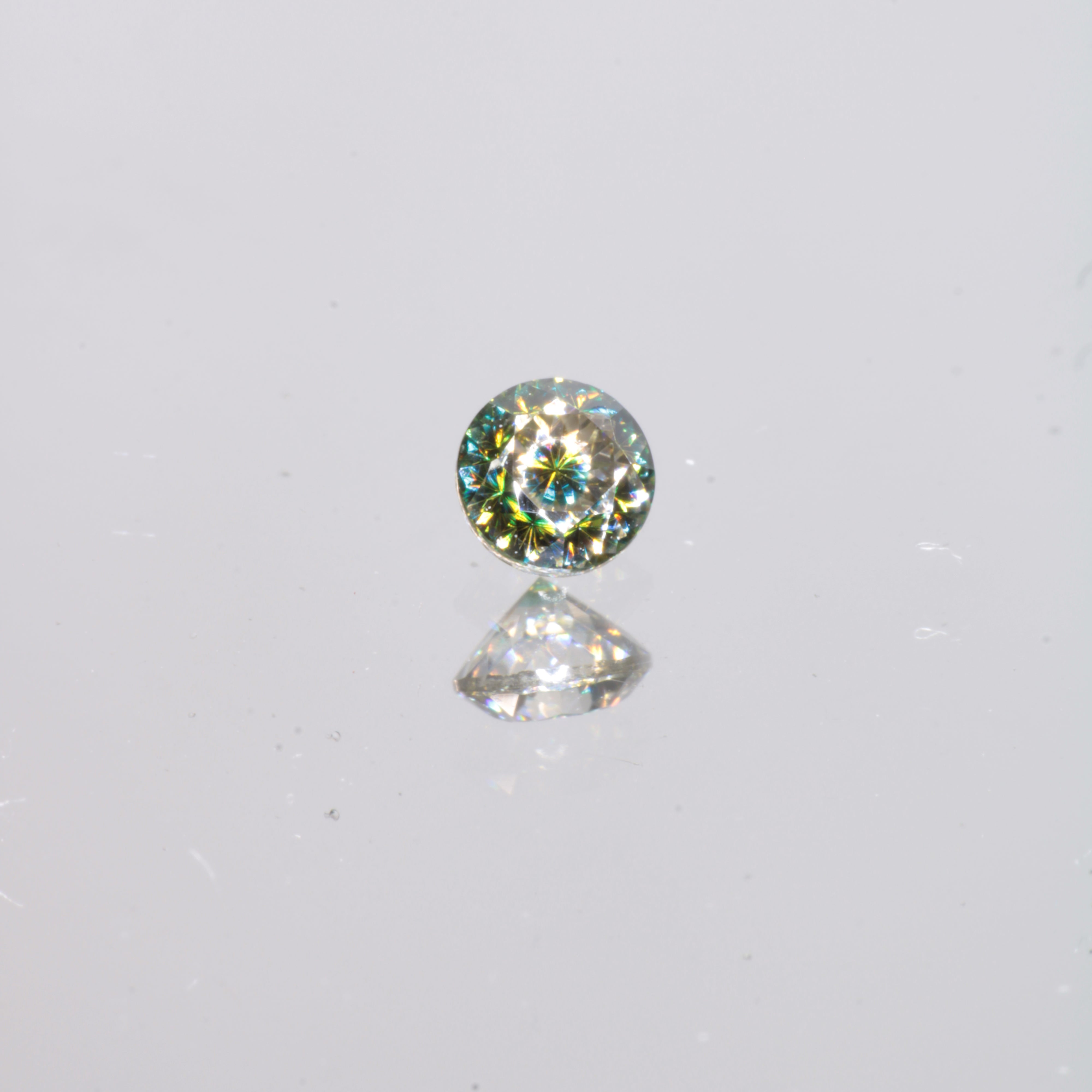 Moissanite Eyes, Loose Round Cut Bicolor Moissanites