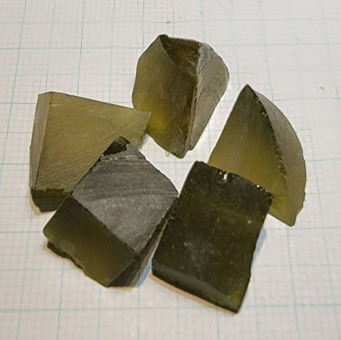 Zombie Garnet, Green Laser Garnet Facet Rough, Ce+?? YAG