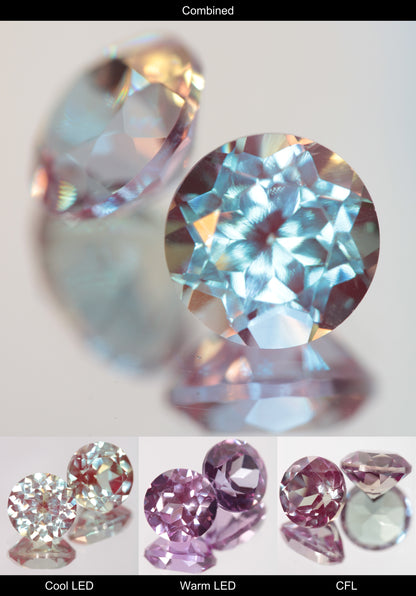 Laser Rod Alexandrite Faceted Stones Lab Created