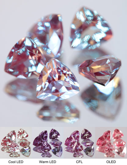 Faceted Lab Alexandrite Trillion Gemstone