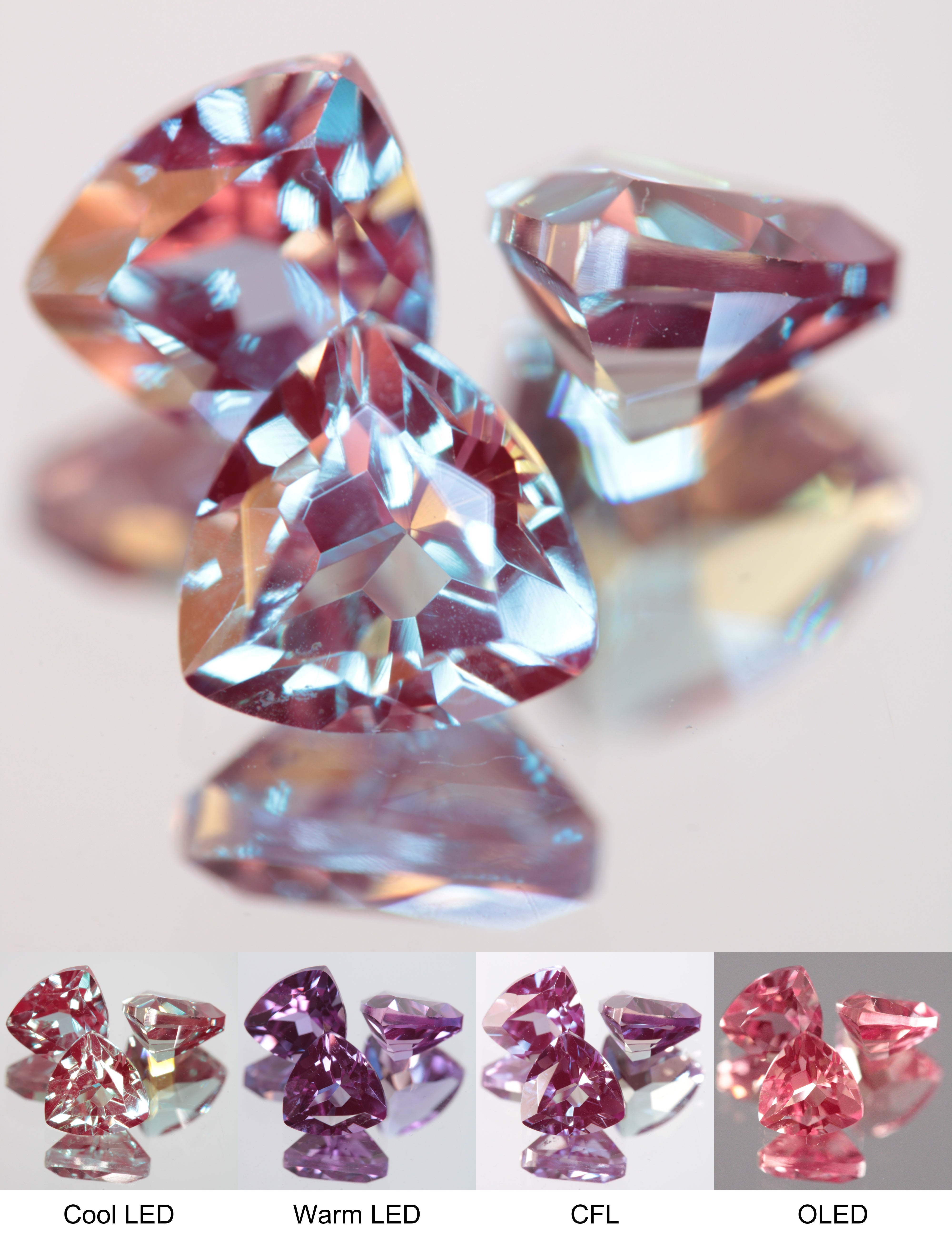 Faceted Lab Alexandrite Trillion Gemstone