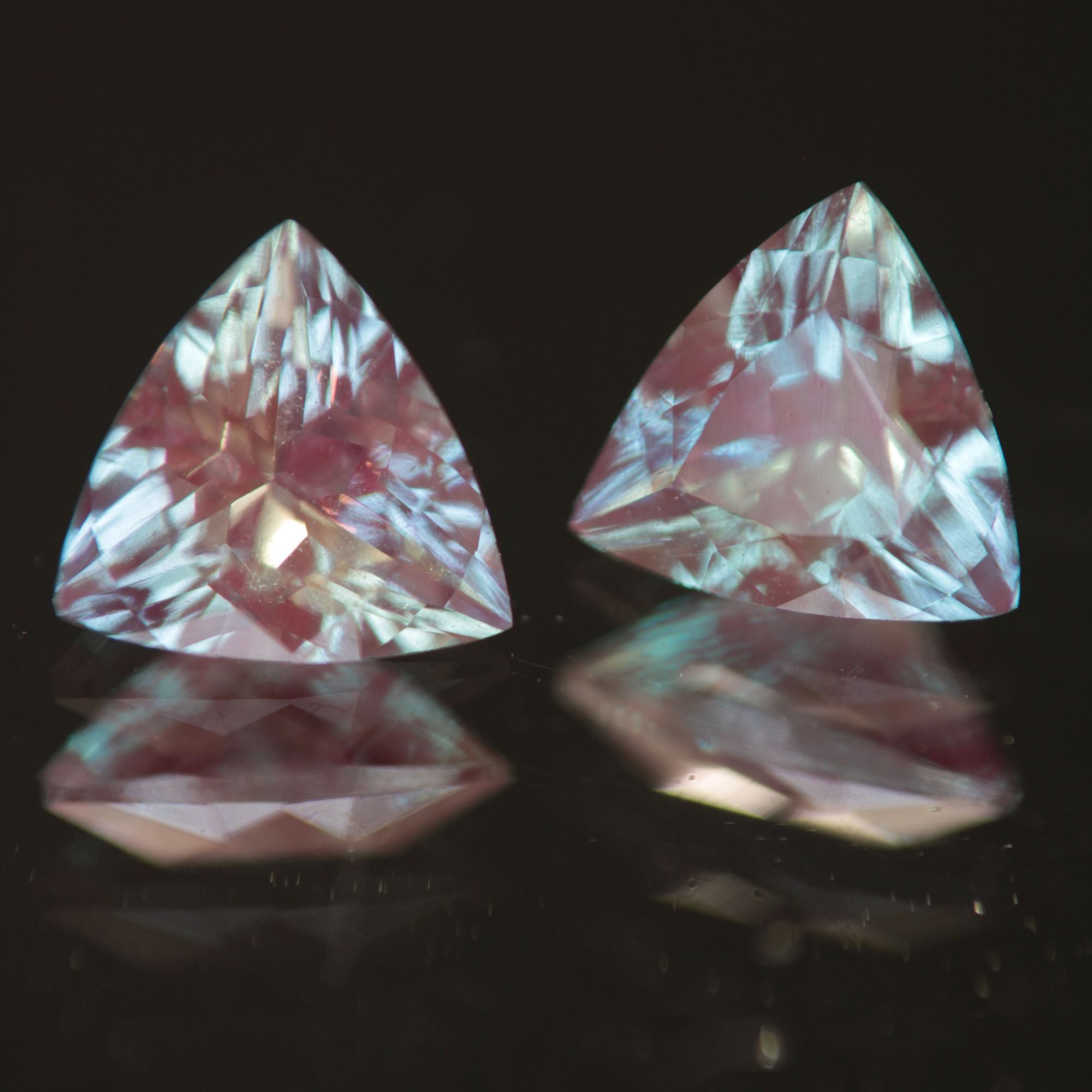 Laser Alexandrite Faceted Stones, Lab Created Red Glow Alexandrite
