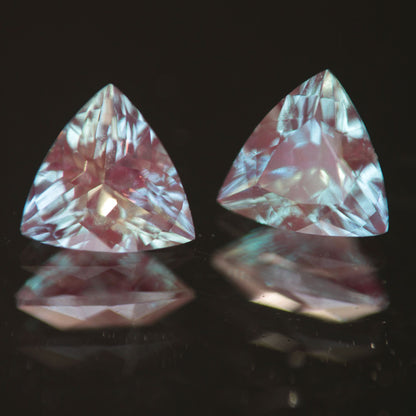 Laser Alexandrite Faceted Stones, Lab Created Red Glow Alexandrite