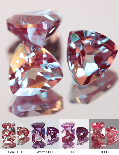 Faceted Lab Alexandrite Trillion Gemstone