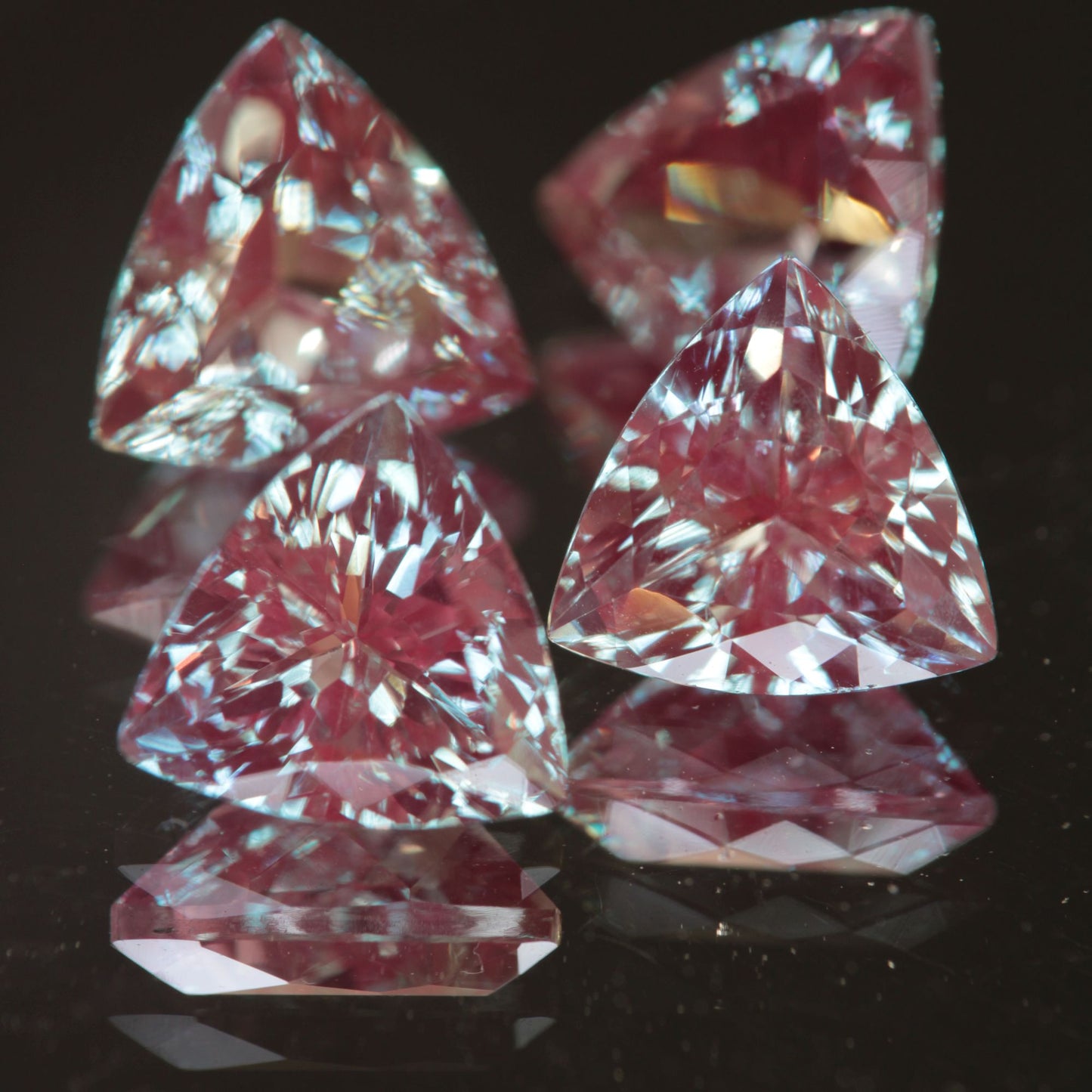Laser Alexandrite Faceted Stones, Lab Created Red Glow Alexandrite