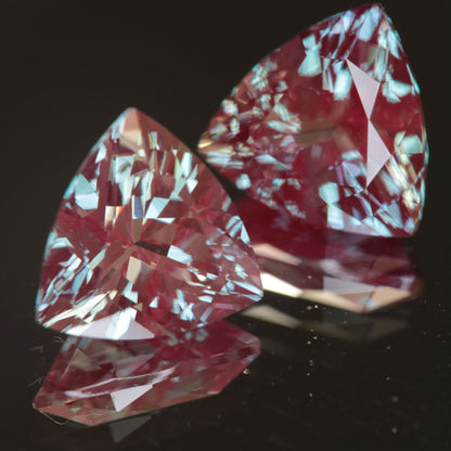 Laser Alexandrite Faceted Stones, Lab Created Red Glow Alexandrite